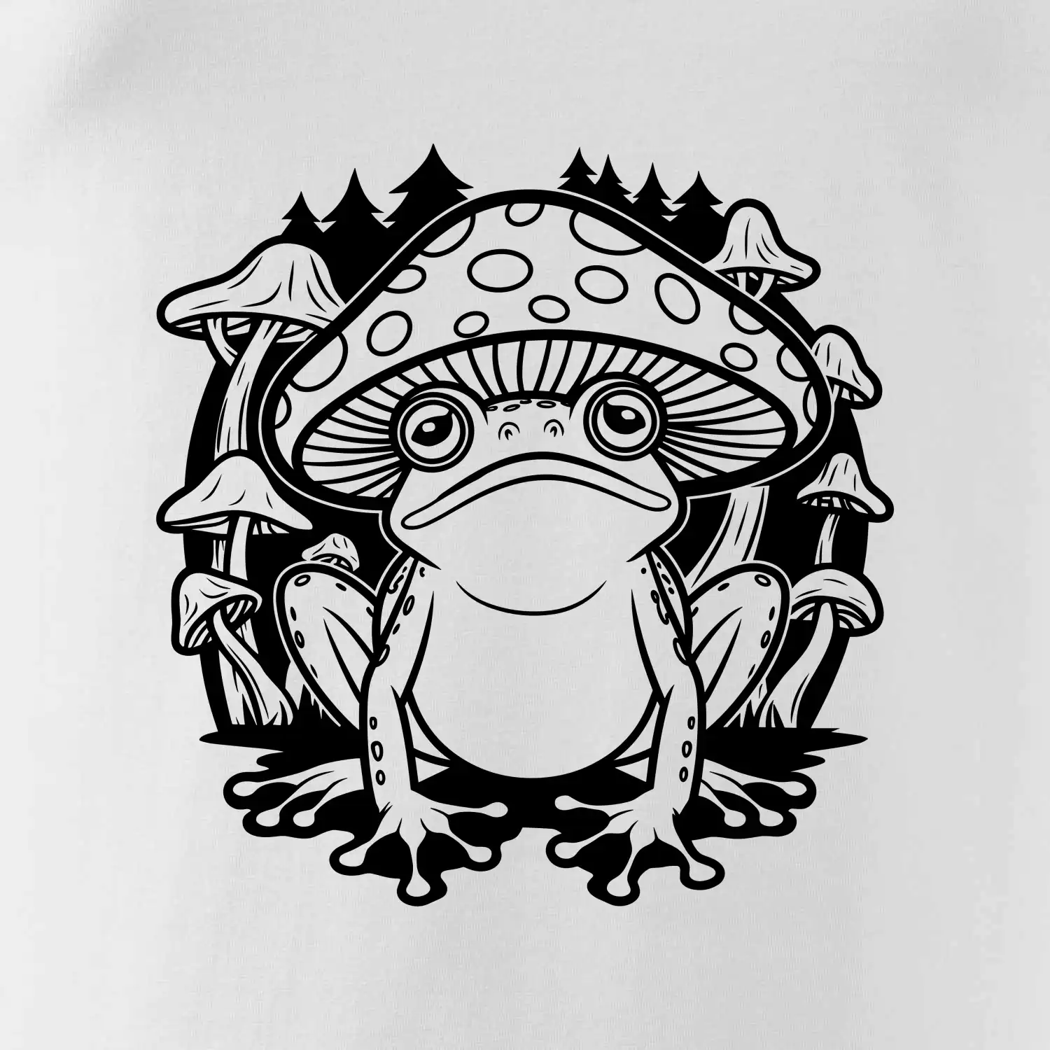 Goblincore černá houbožába