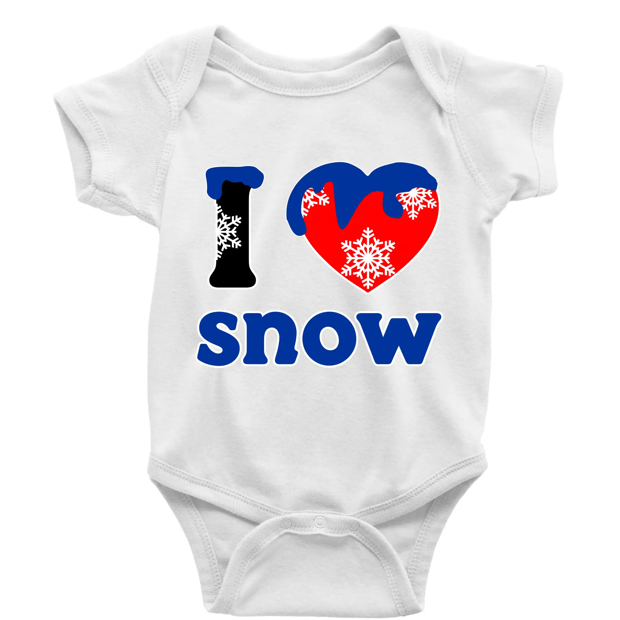 Lyže a Snowboard - I love snow - Body dojčenské s krátkym rukávom