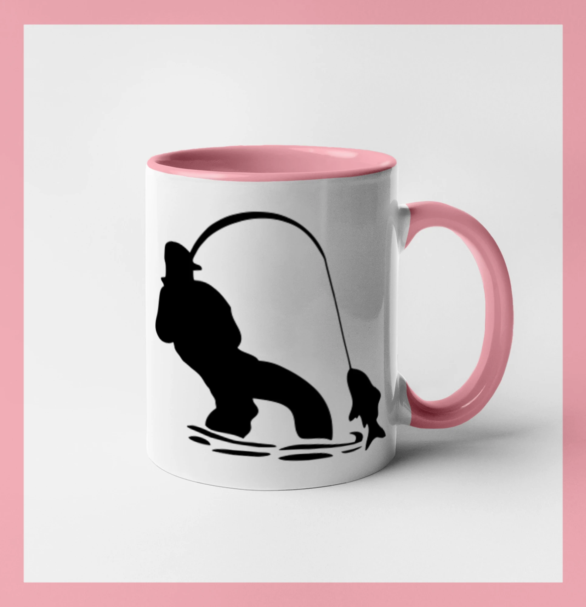 Rybář tahající rybu