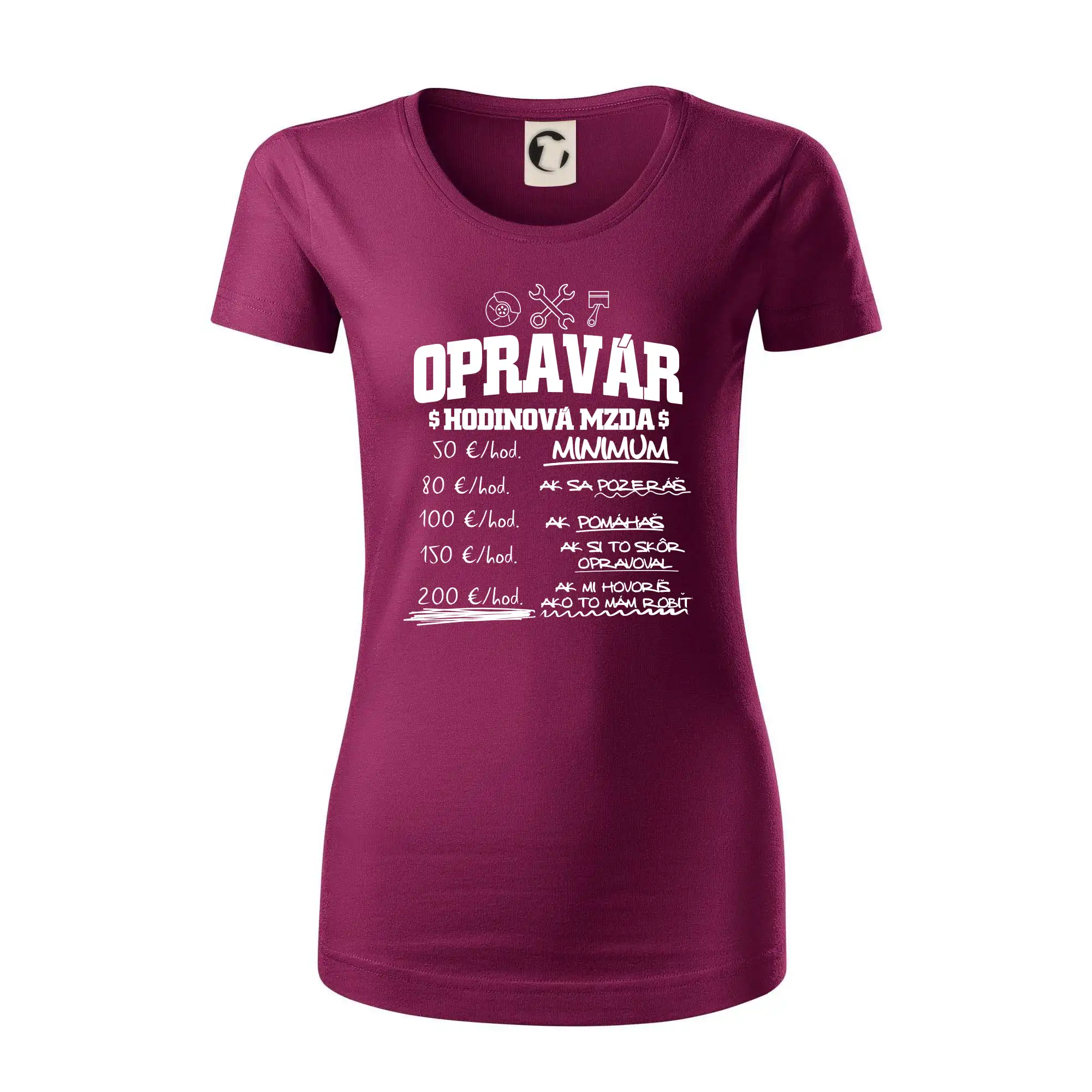 Hodinová mzda - opravár