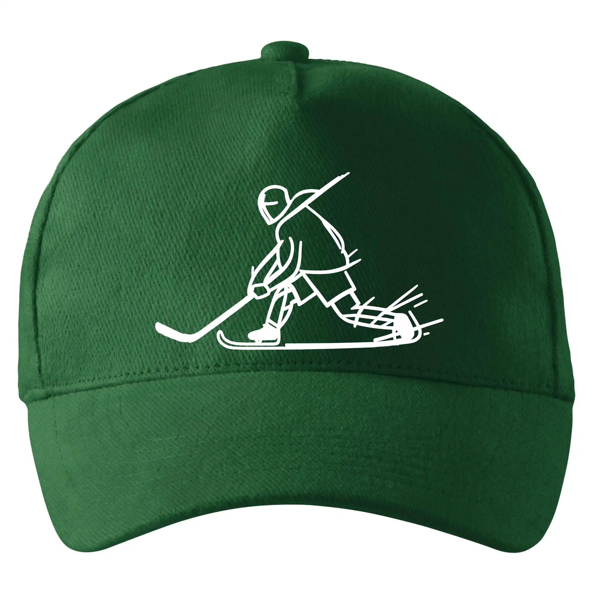 Hokejová trička - Kreslený hokejista tučnou fixkou - Šiltovka so zahnutým šiltom a mosaznou sponou