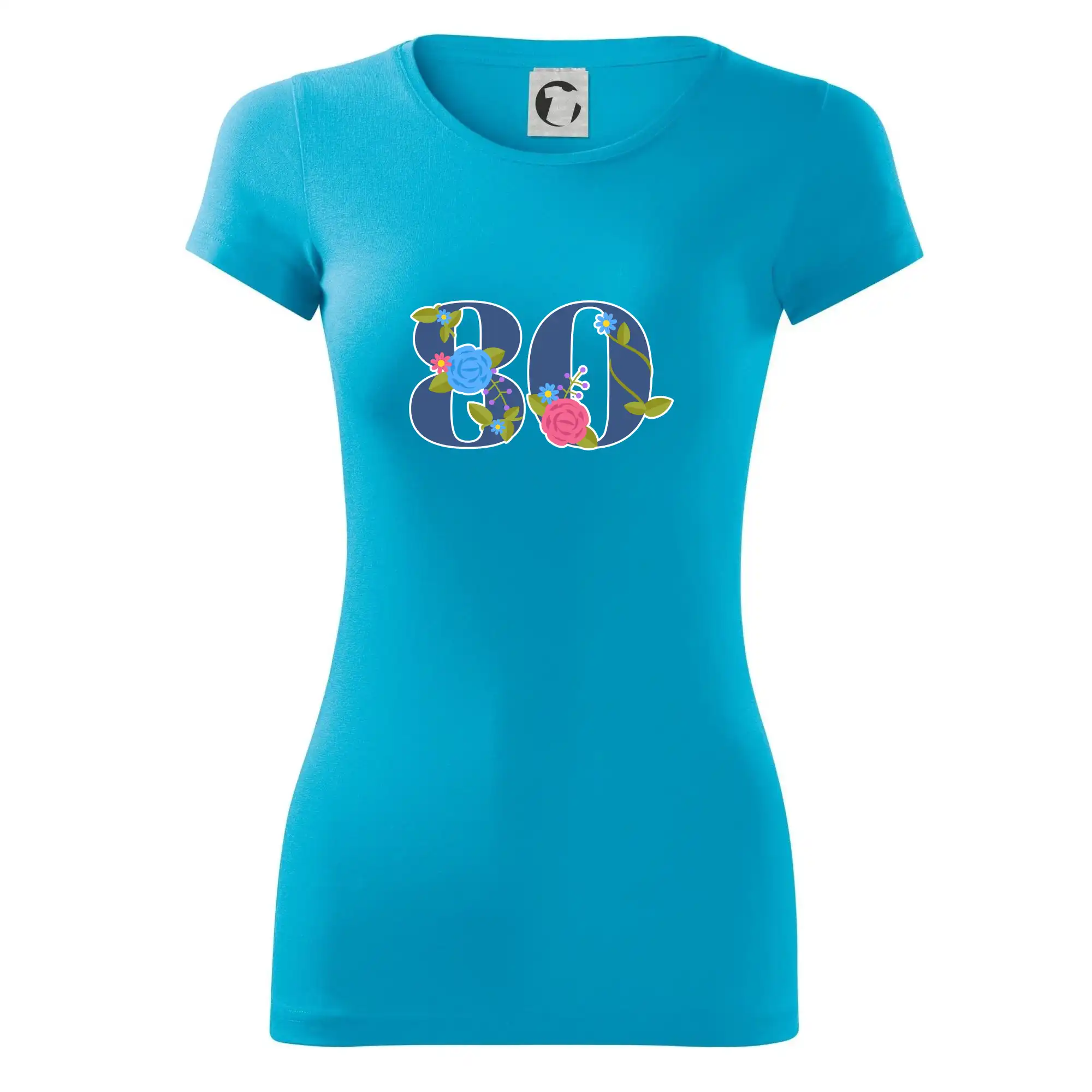 Květinové číslo kreslené - 80