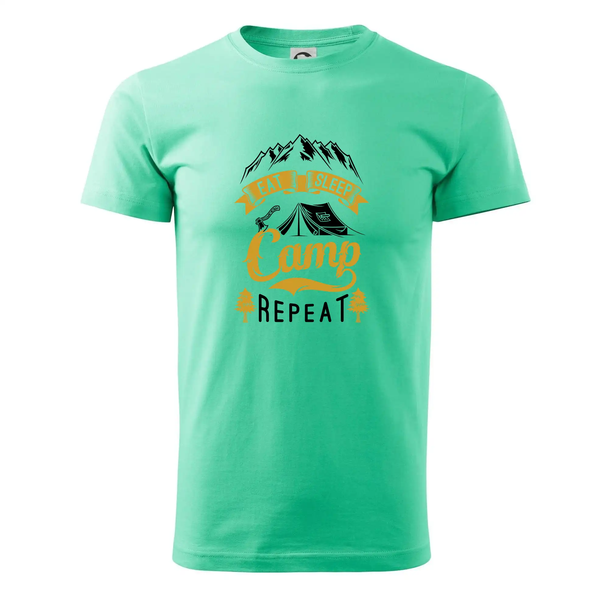 Trička na kempovanie - Eat Sleep Camp Repeat - Pánske tričko nižšej gramáže