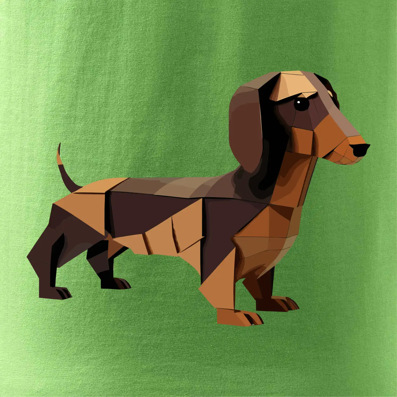 Jezevčík - slepený z papíru