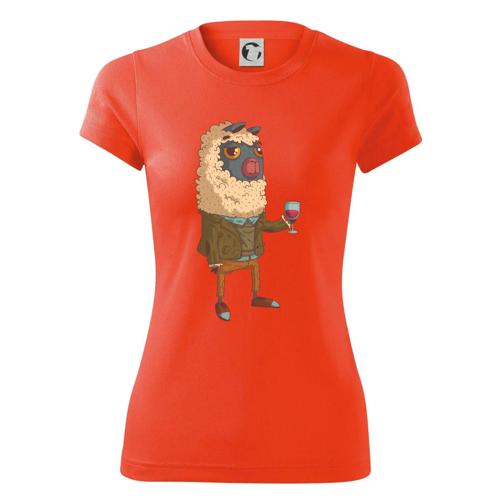 Alpaka s vínem muž