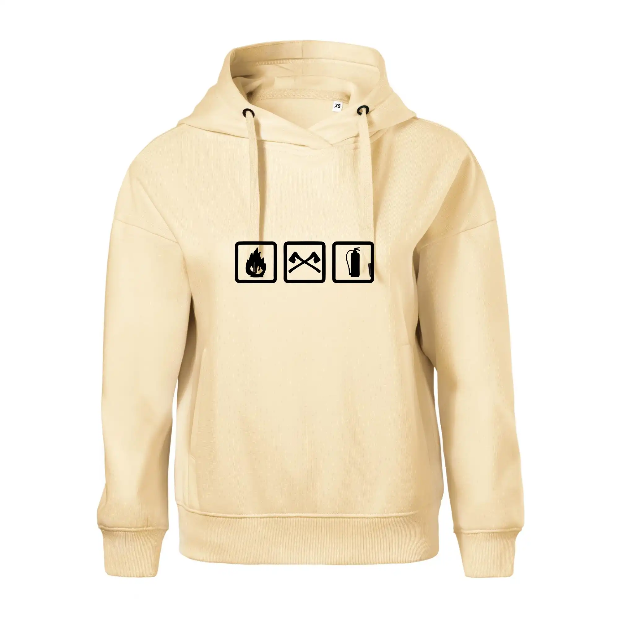 Originálne tričká pre hasičov - Hasiči 3 loga - Oversized mikina dámská Moon - kratšia + širšia