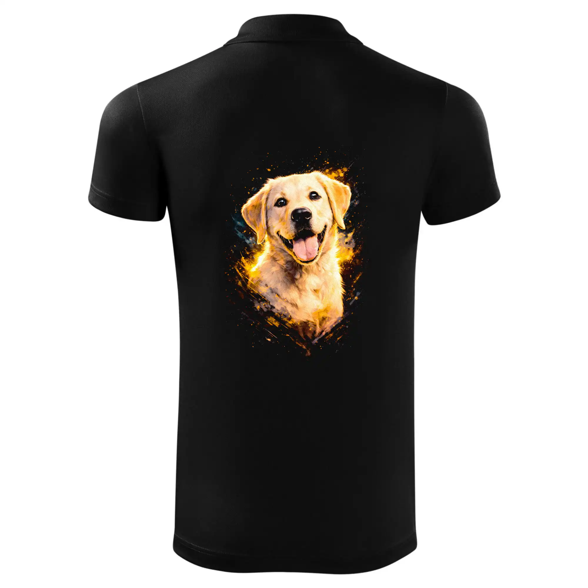 Obrázek polotón Zlatého retrívr sedící