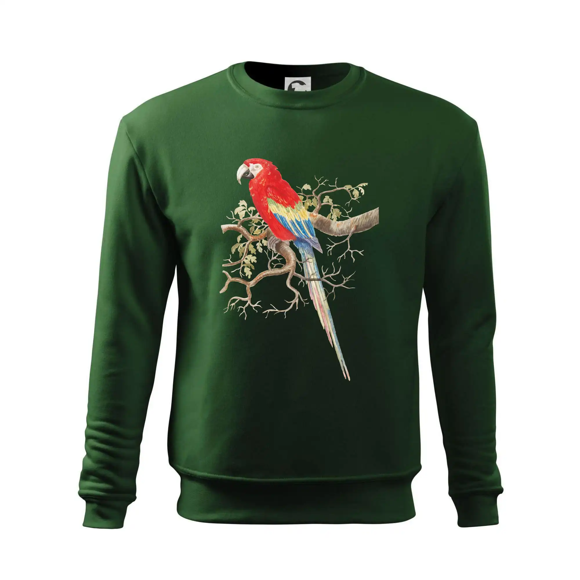 Papoušek na listnatém stromě