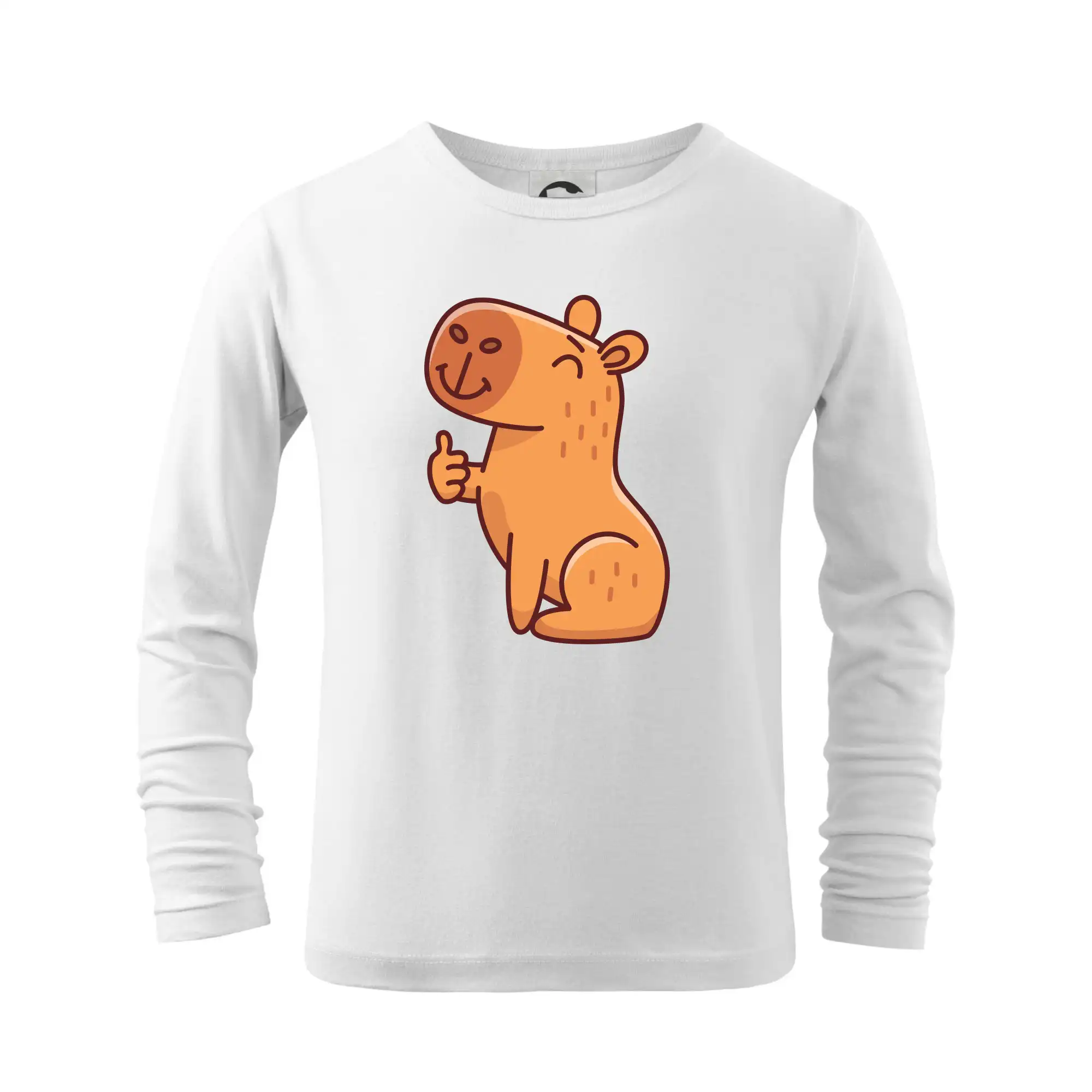 Tričká so zvieratami - Kapybara s palcom hore - Tričko detské Long Sleeve