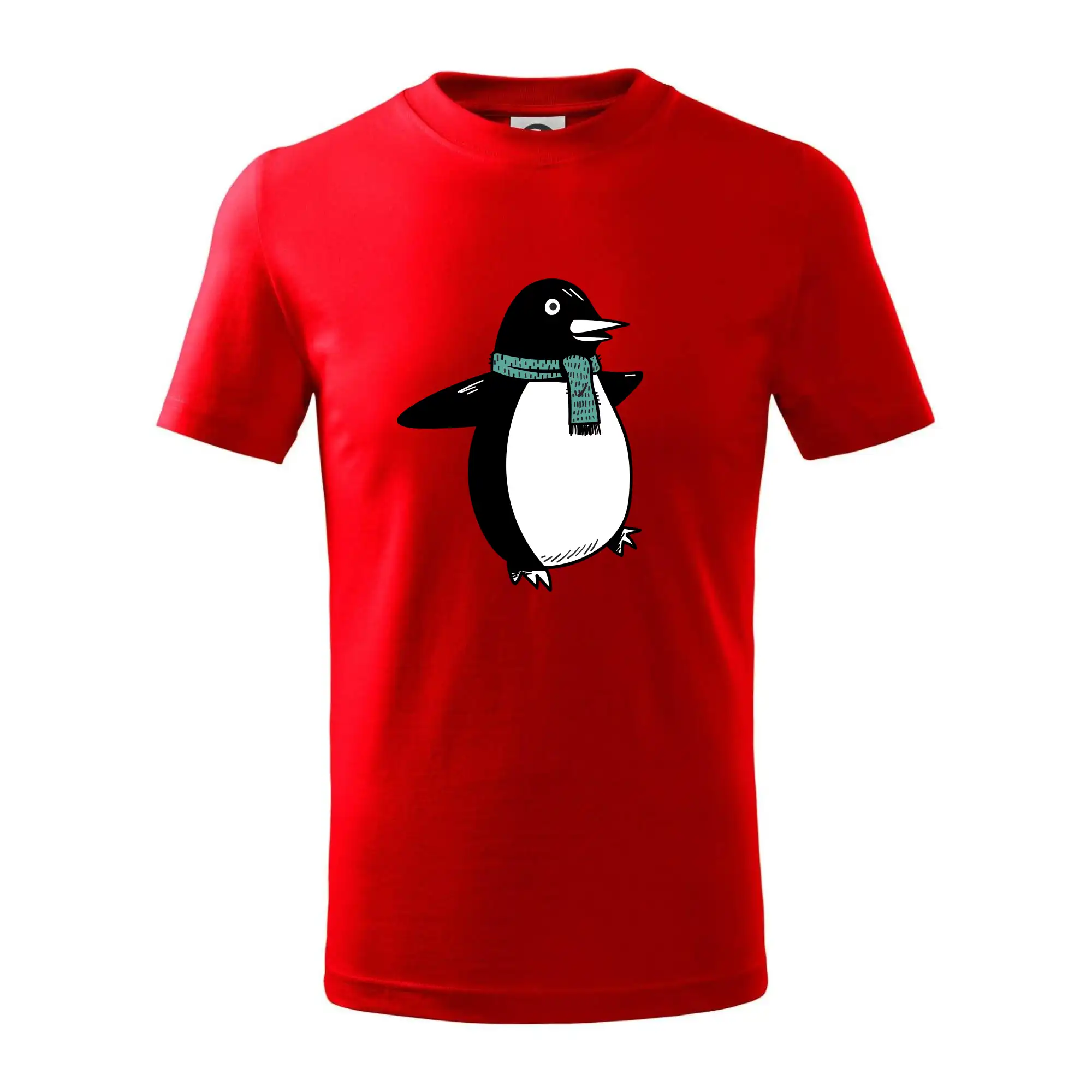 Tučňák se zelenou šálou