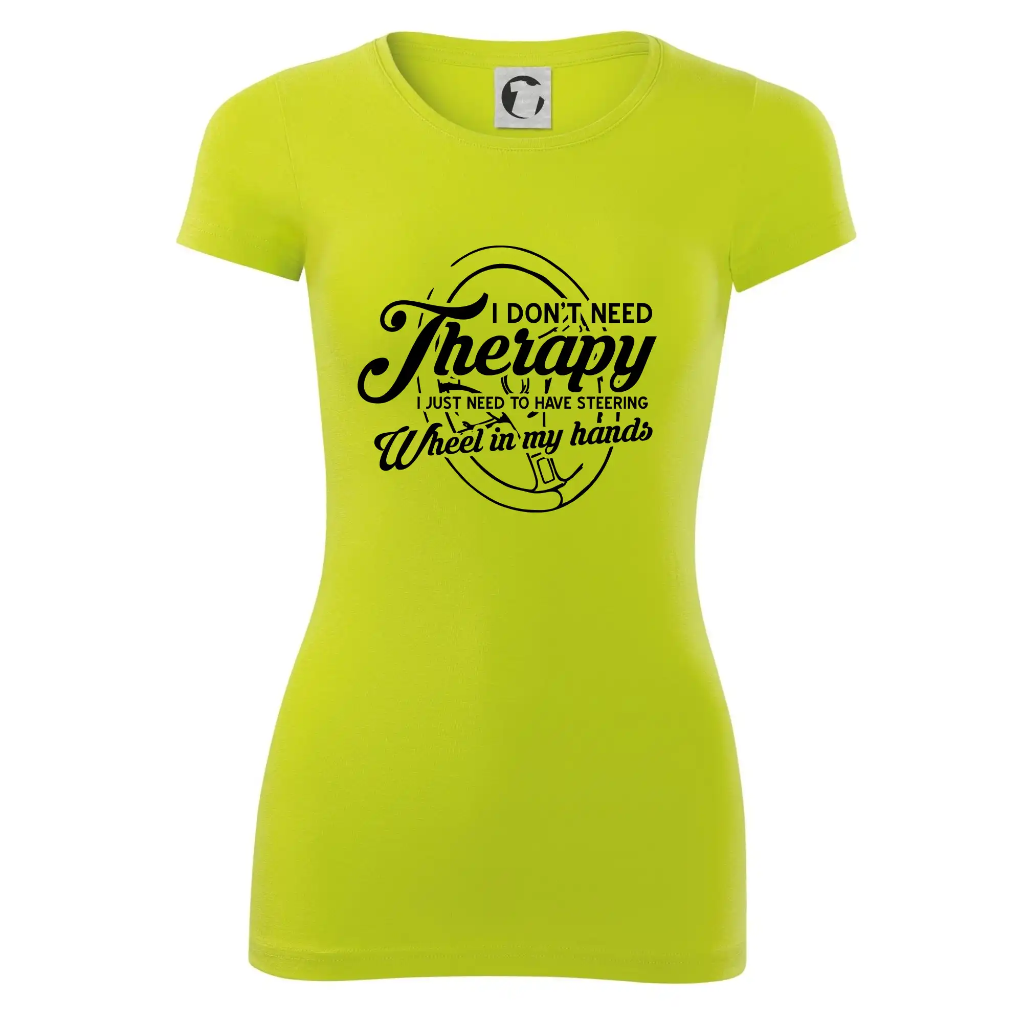 Kulatý nápis - I don't need therapy wheel in my hands