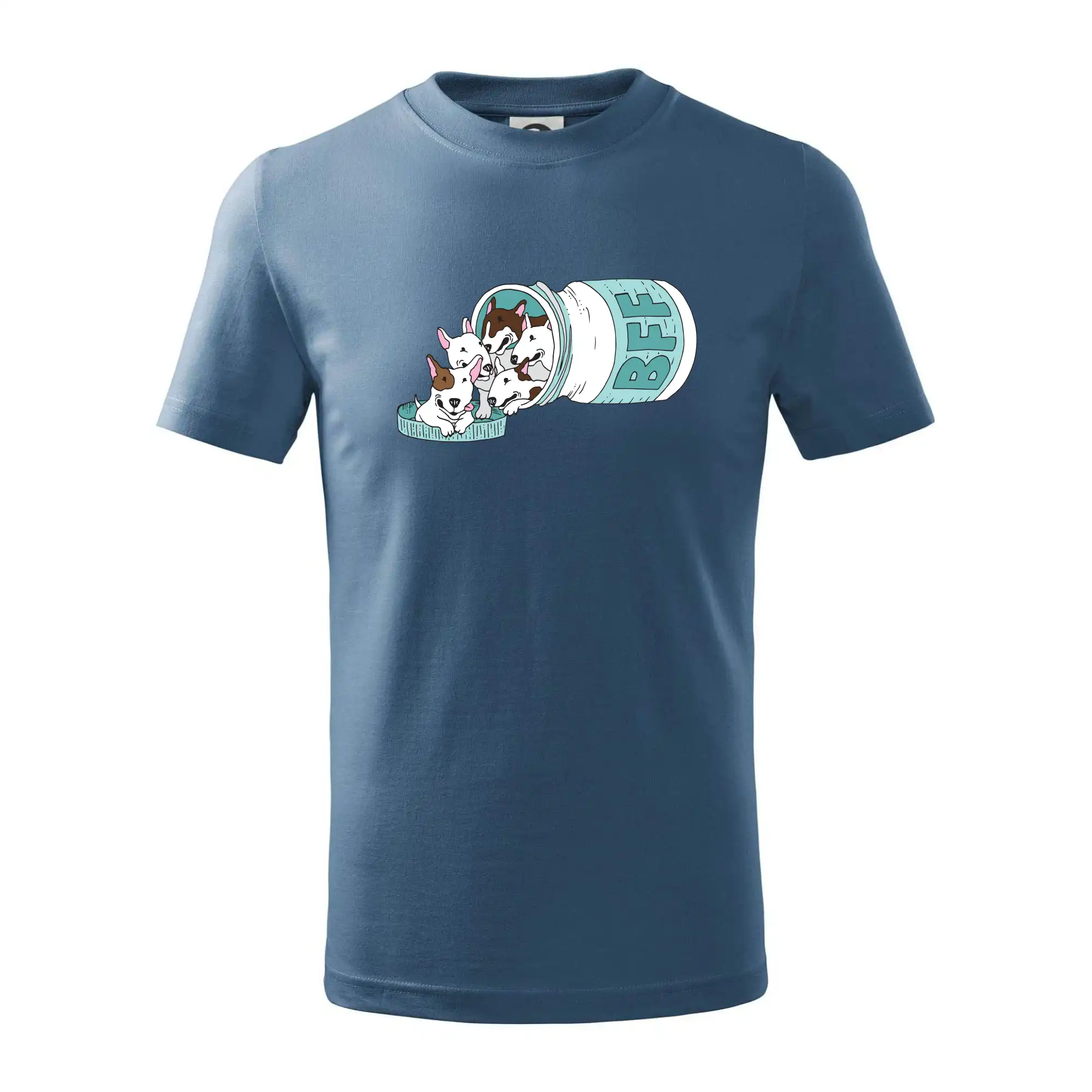 Ostatné psie plemená - Bullterrier Friends Forever zelené (Pecka design) - Tričko detské bavlnené