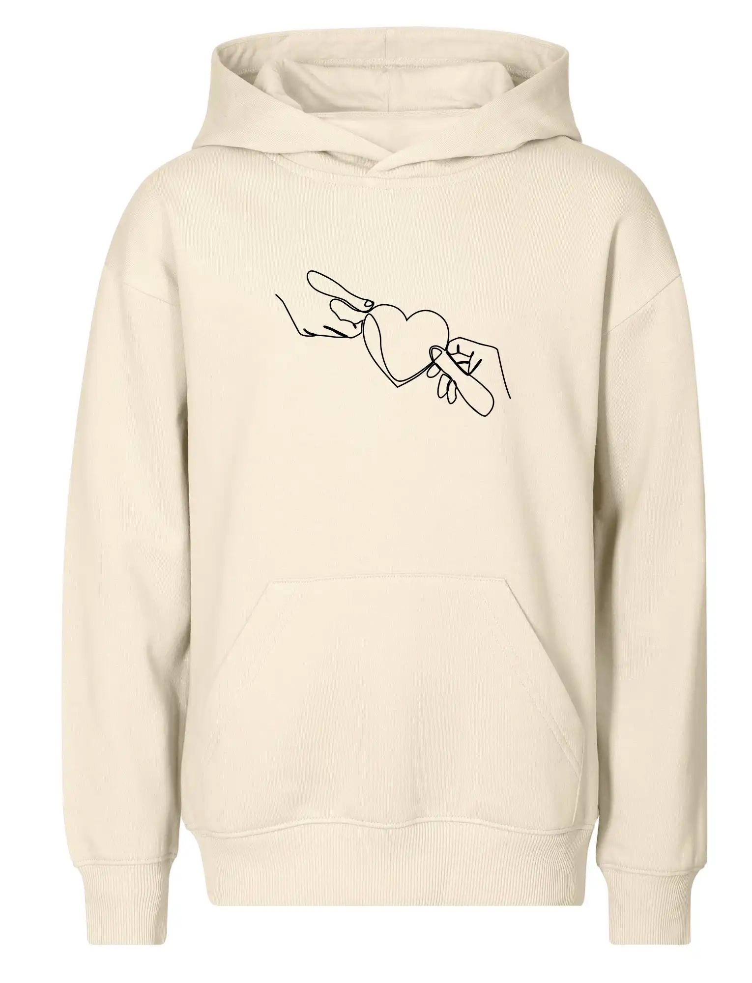 Dvě ruce a srdce jedním tahem