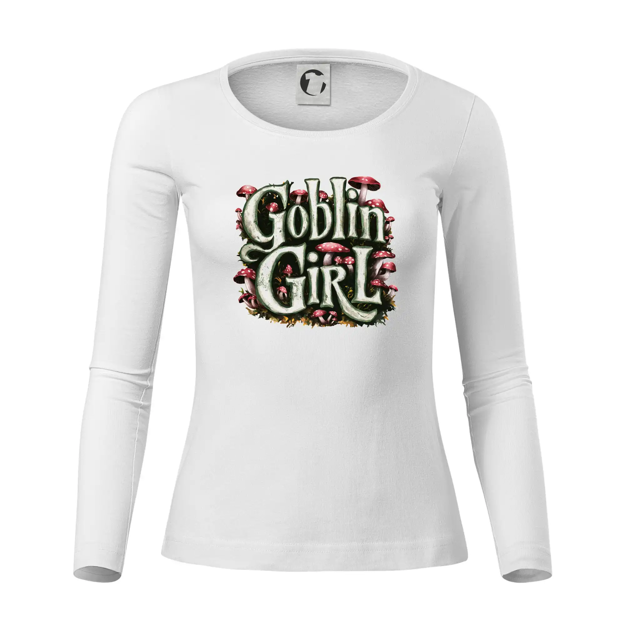 Tričká s motívmi ktoré frčia na internete - Goblincore Goblin Girl - Dámske tričko FIT-T LS - zužené