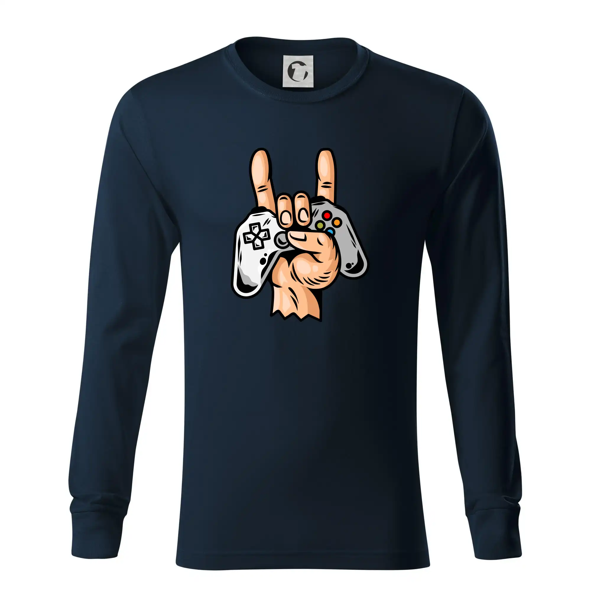 Tričká pre ajťákov - Gamer - gamepad paroháč - Tričko s dlhým rukávom LS R05