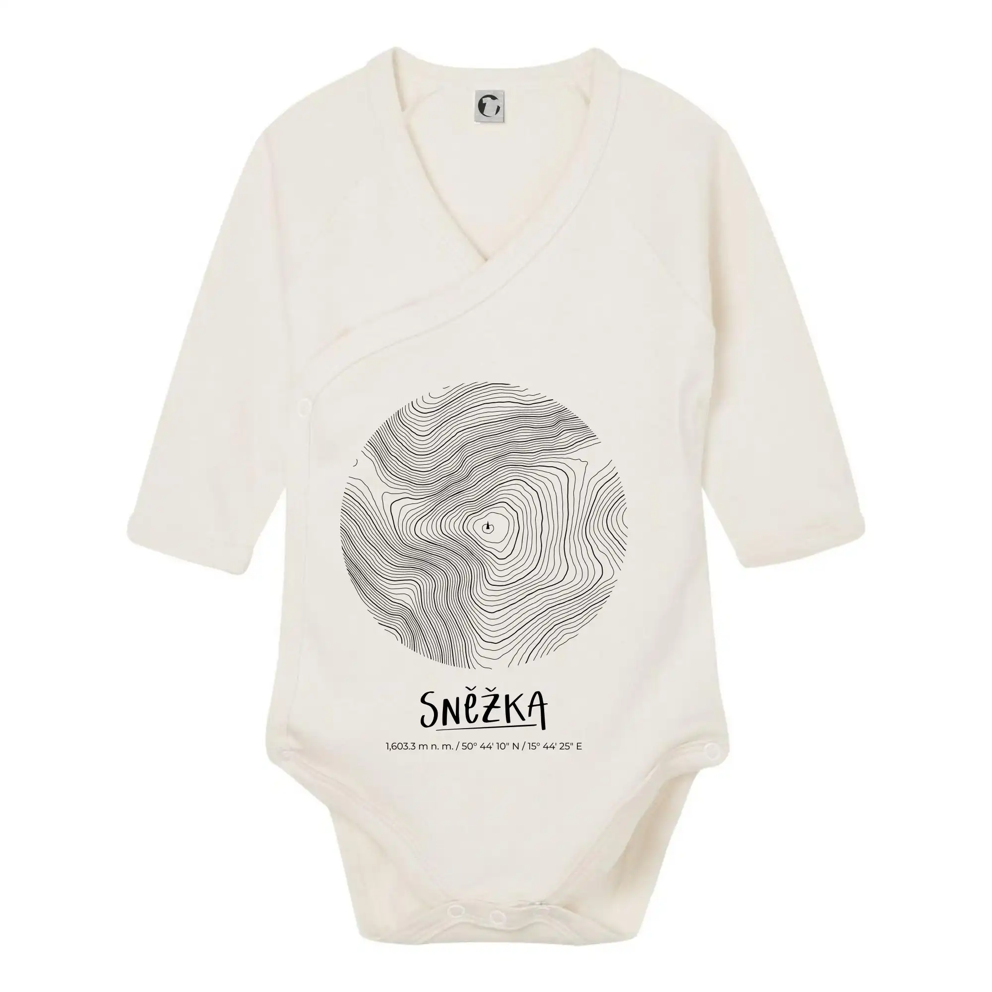 Sněžka - vrstevnice v kruhu