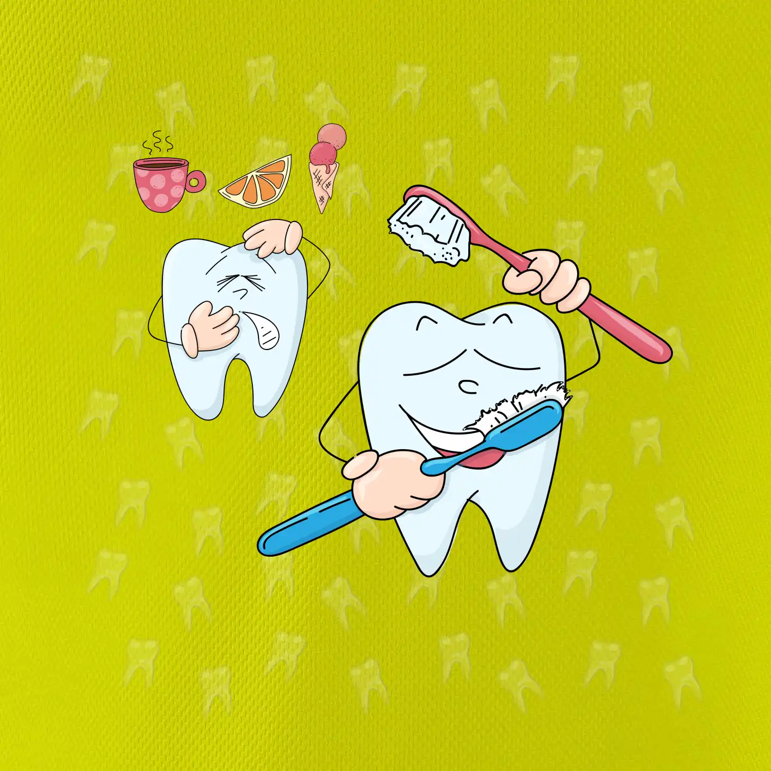 Zubařské tričko - kartáček a jídlo