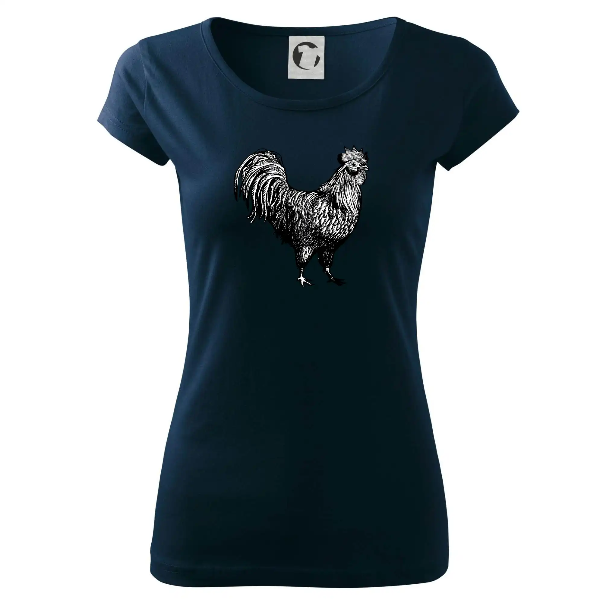 Kohout kreslený černobílý