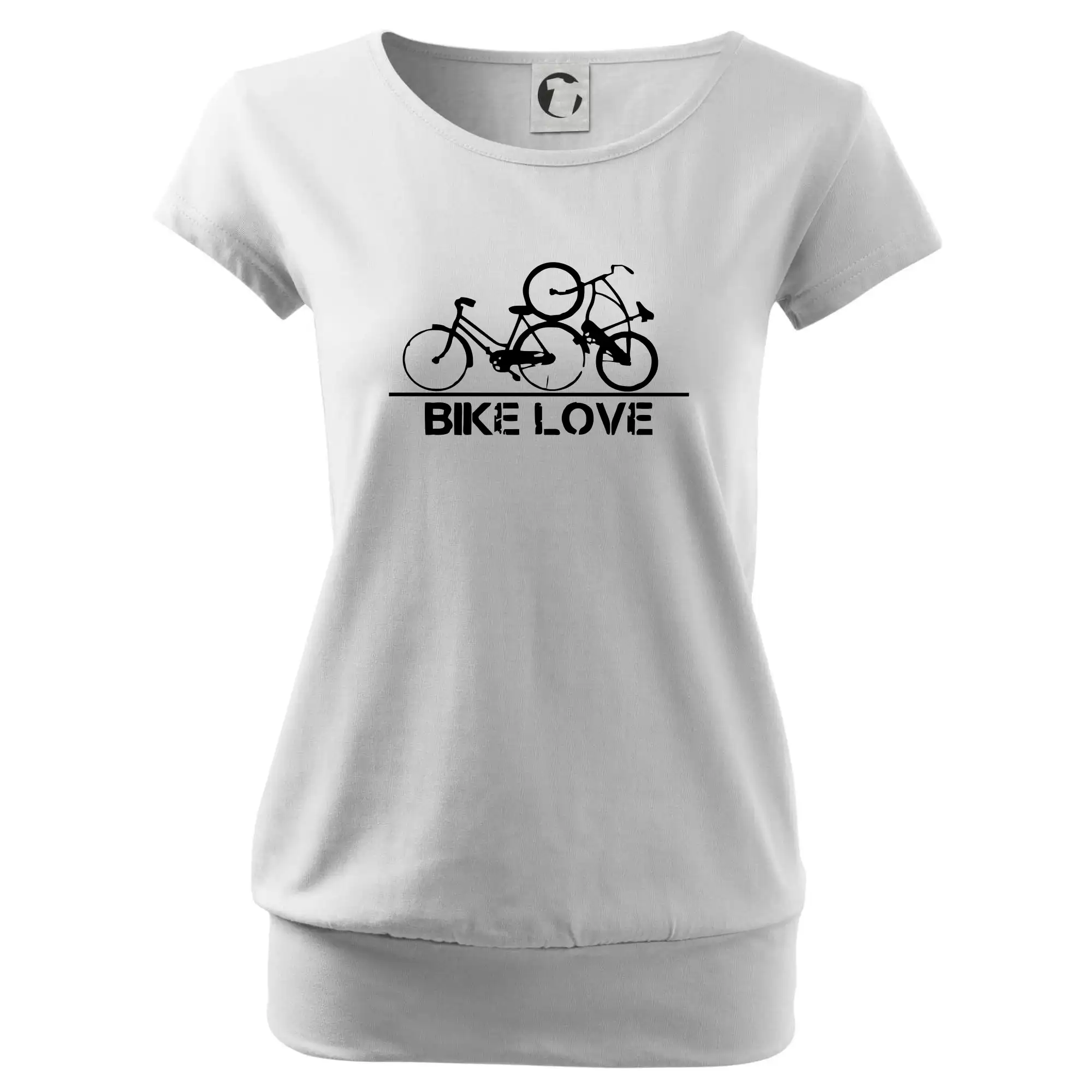 Tričko ako darček pre cyklistu - Bike love - Voľné tričko city
