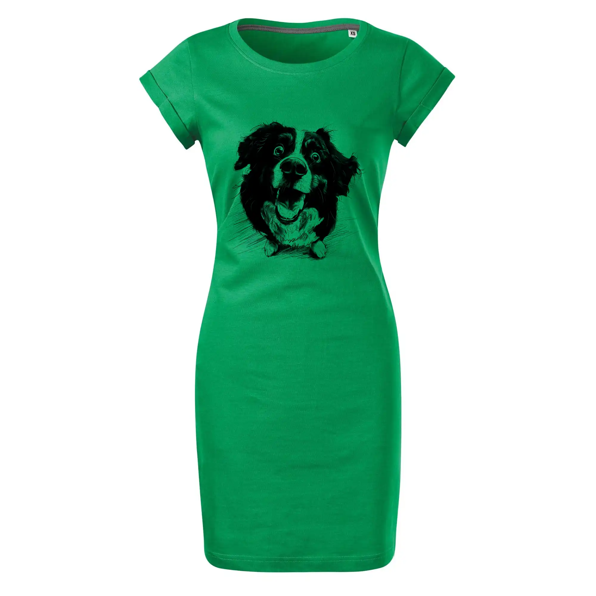 Černobílá karikatura Bernský salašnický pes