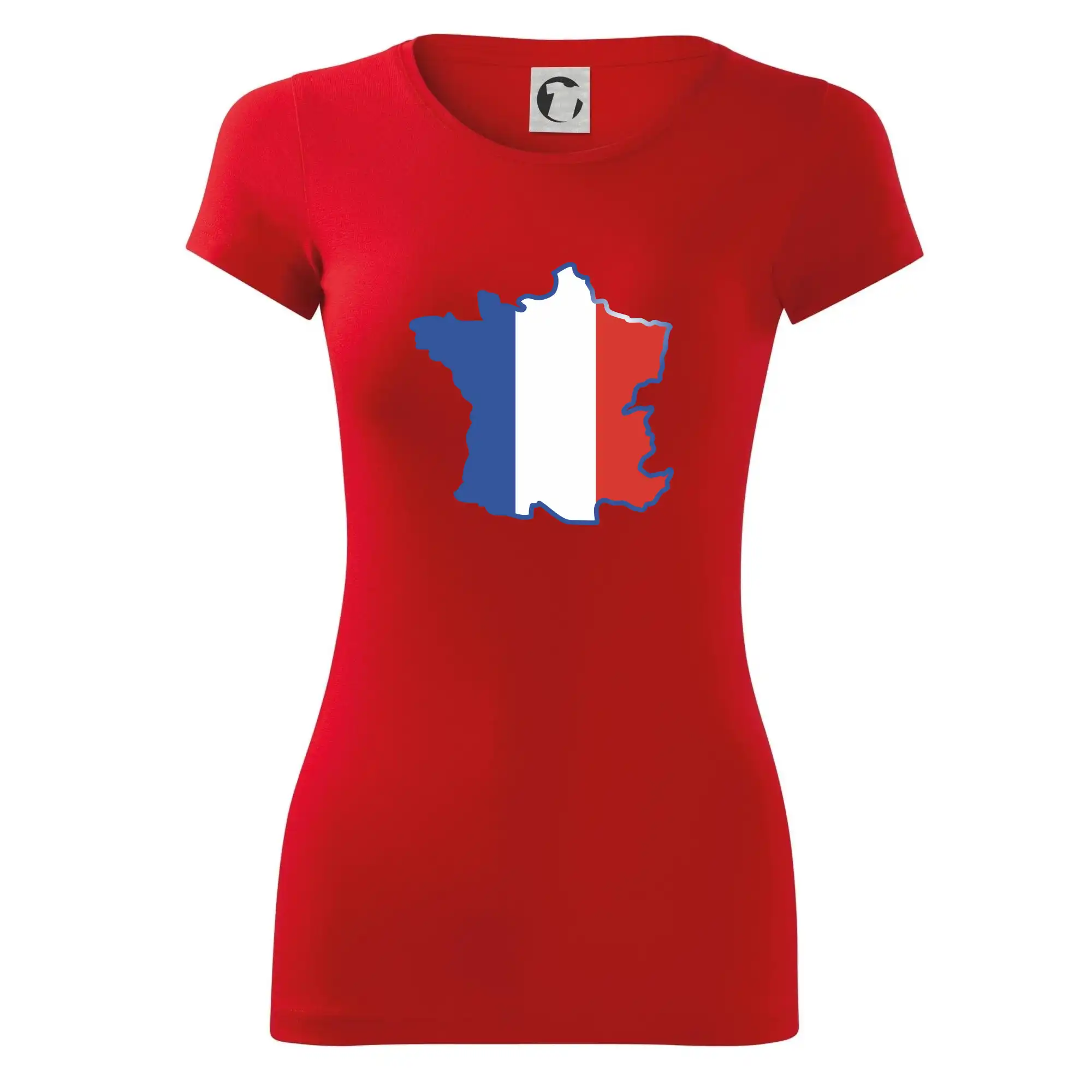 Francouzská vlajka mapa obrys