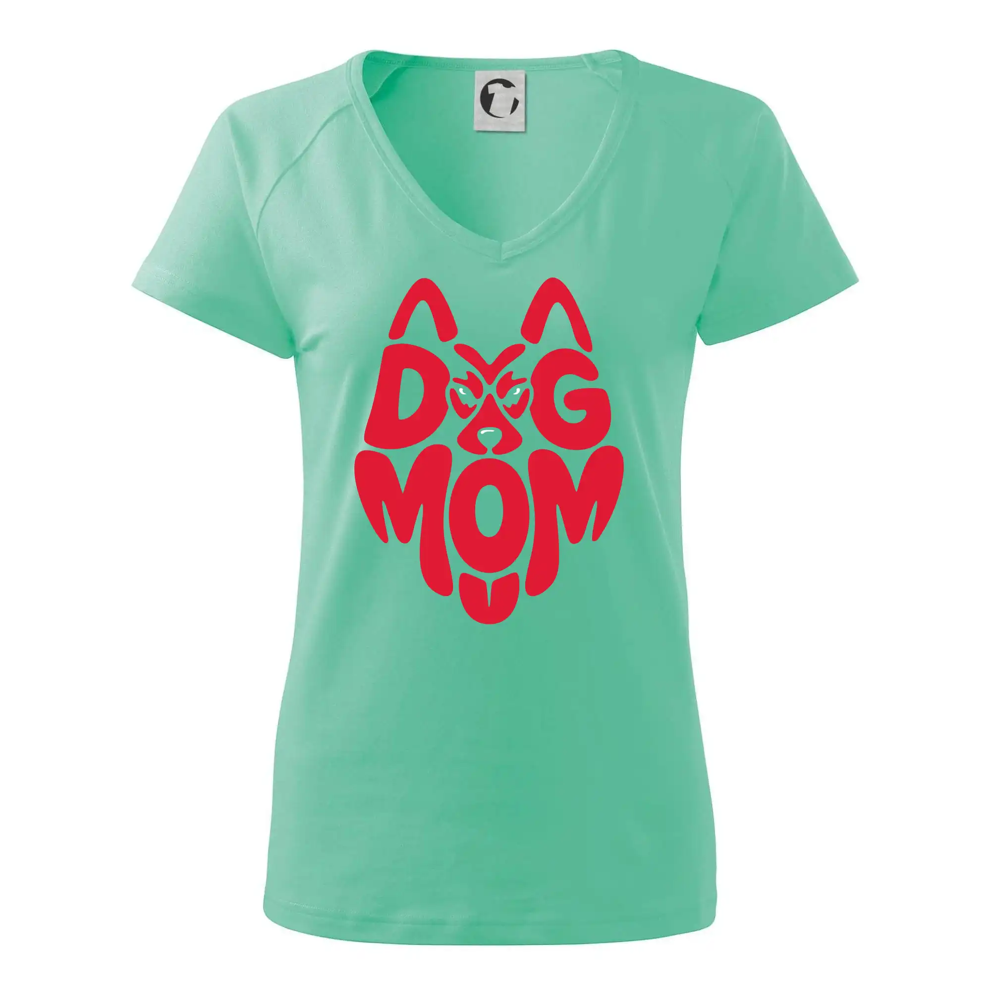 Dog mom nápis v hlavě