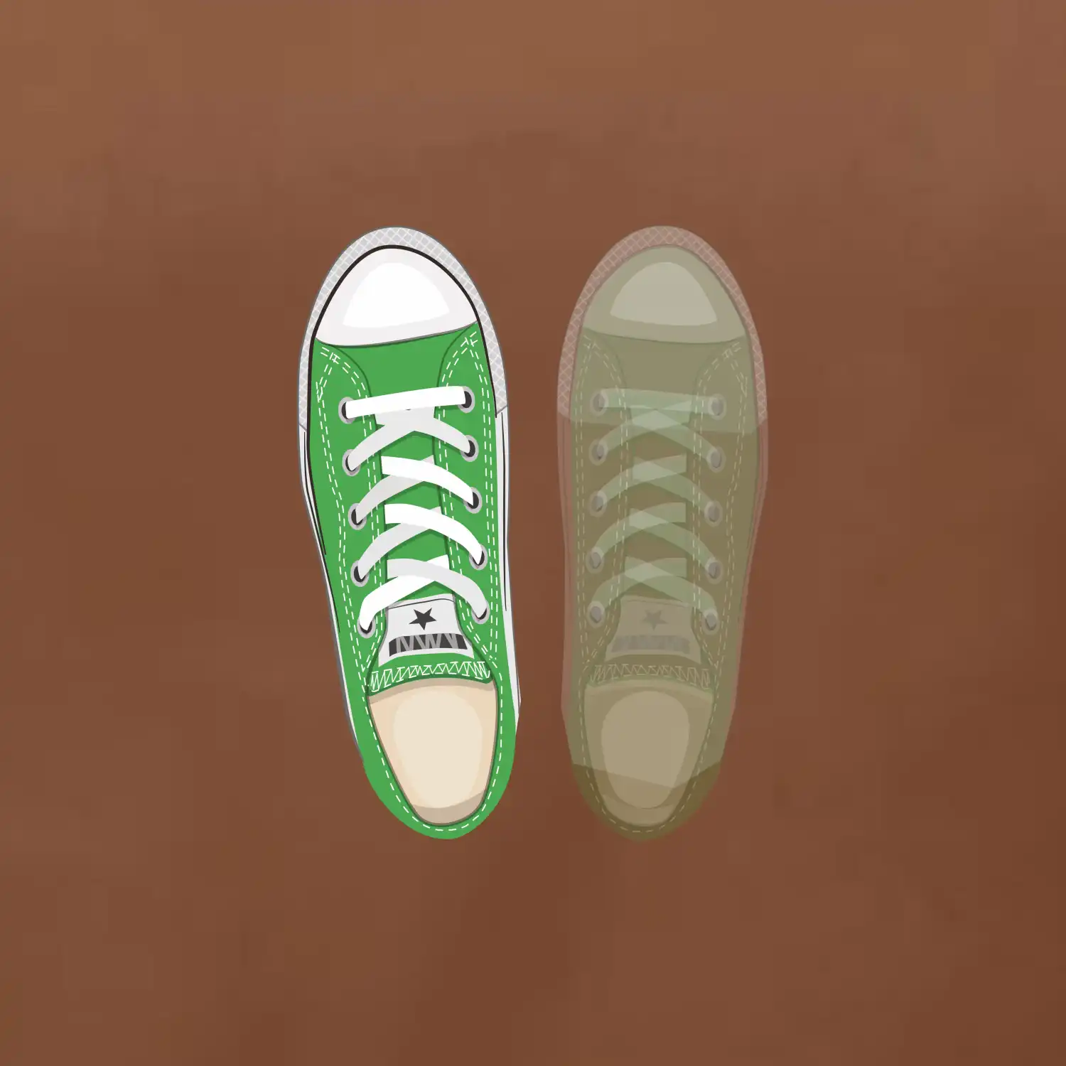 Párové boty - zelené