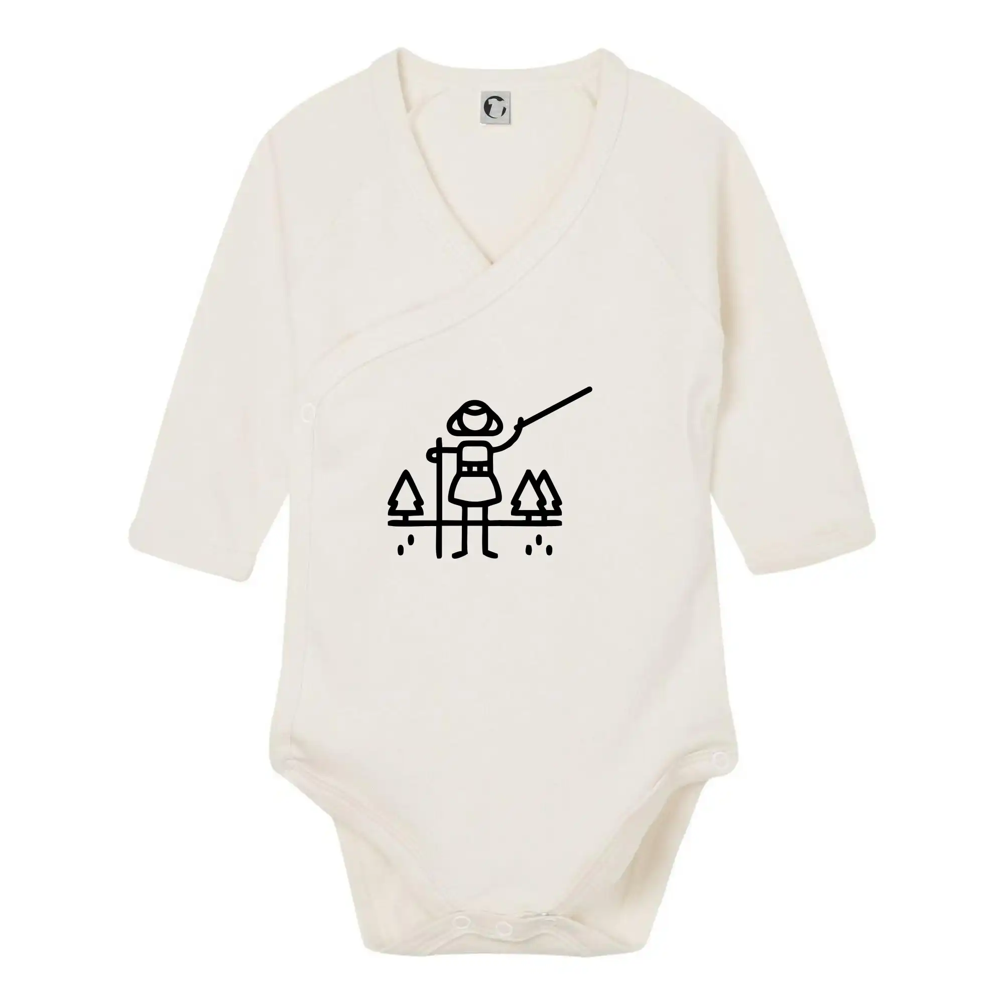 Trička pre cestovateľov - Nordic walking ikona - Body zavinovacie s dlhým rukávom