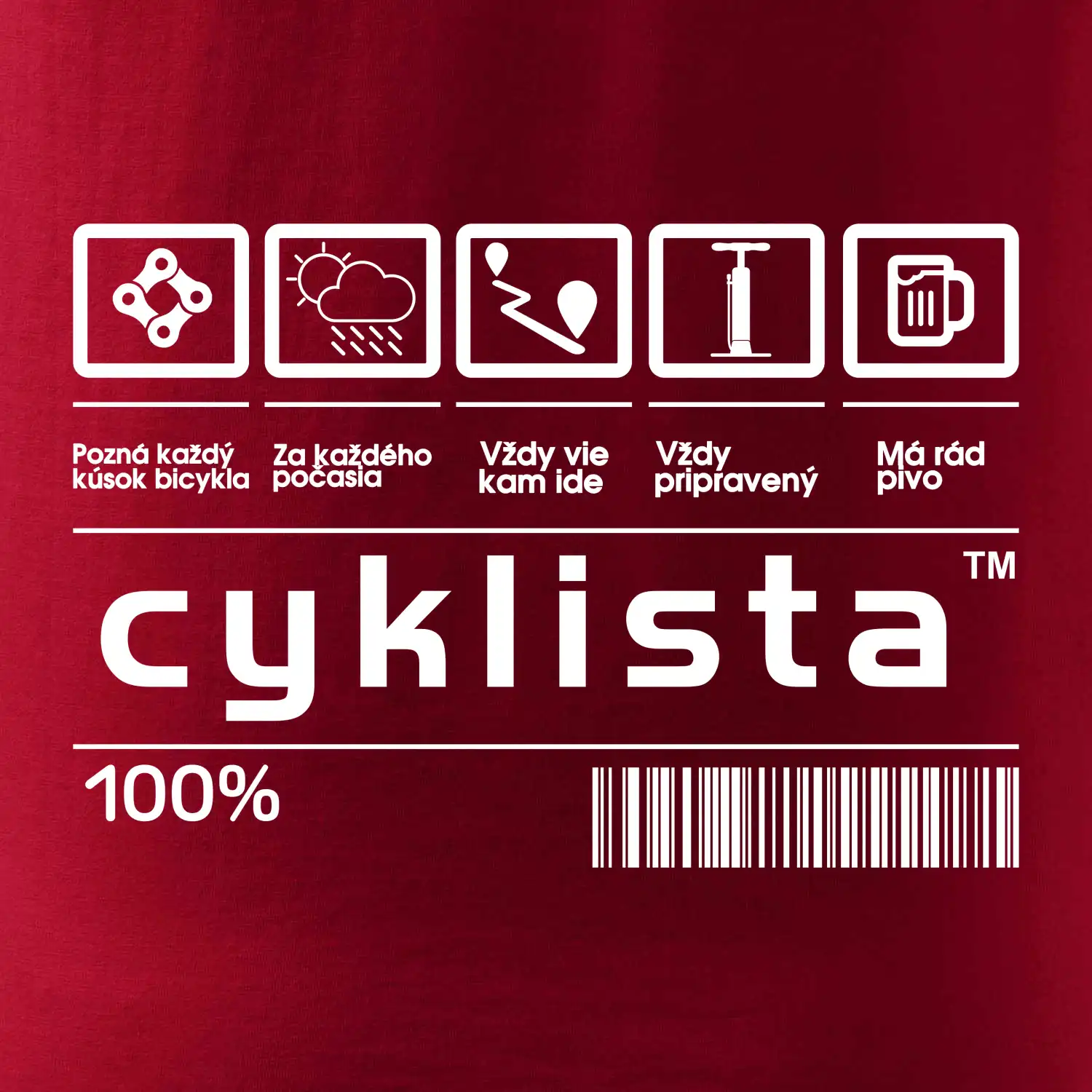 Čiarový kód - cyklista