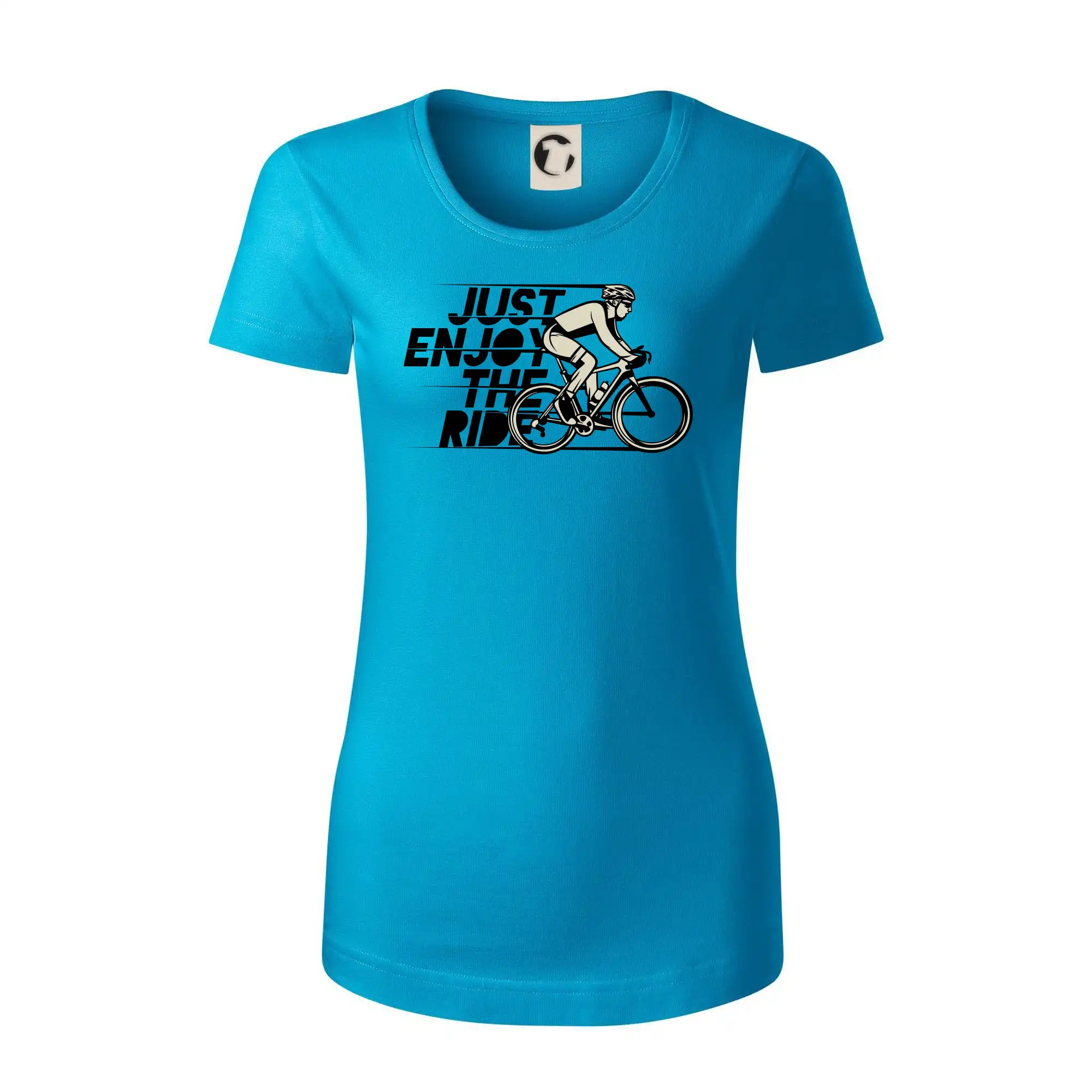 Tričko ako darček pre cyklistu - Just enjoy the ride - Dámske tričko z organickej bavlny Origin (GOTS)