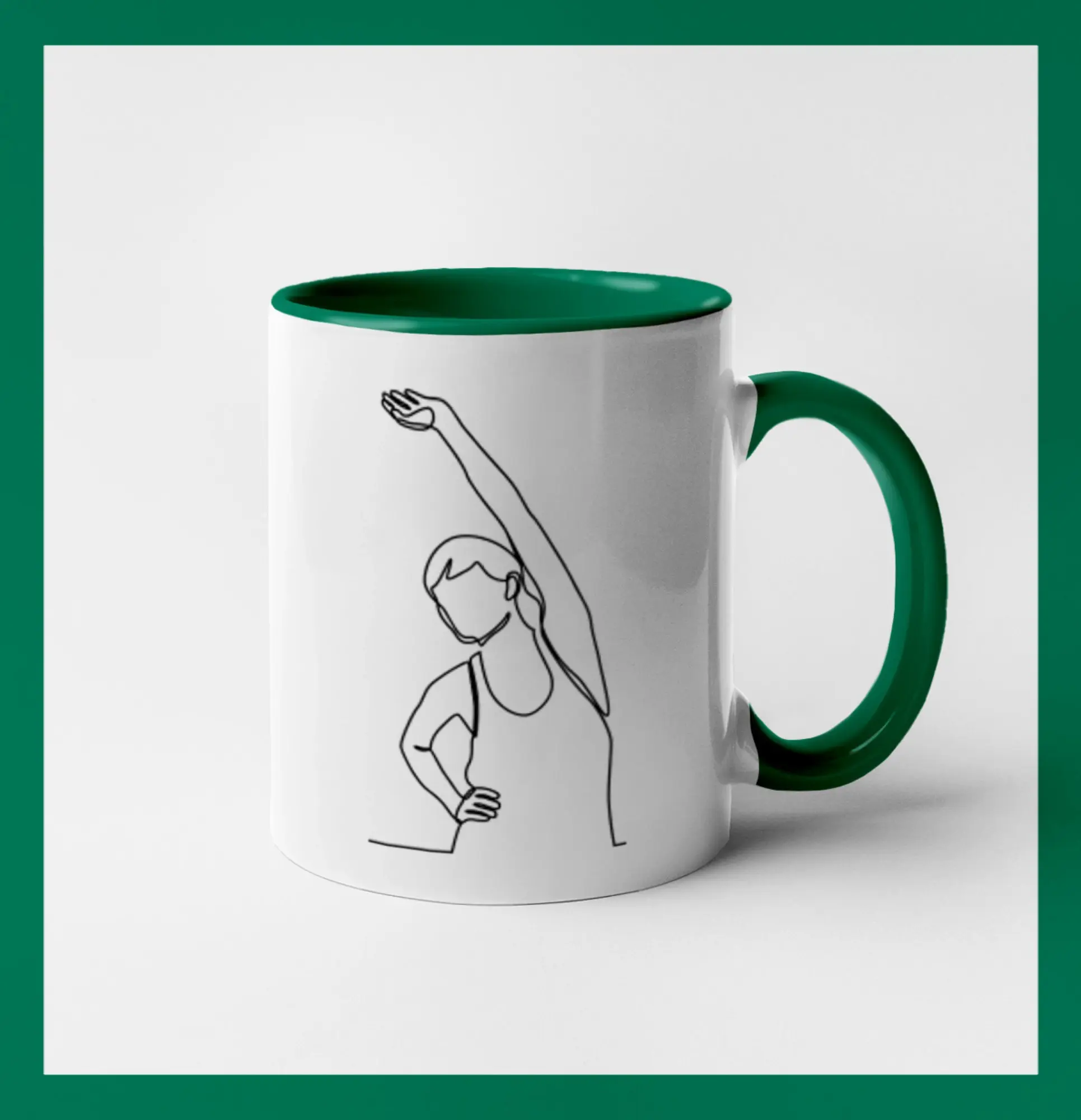 Protahující se žena jedním tahem