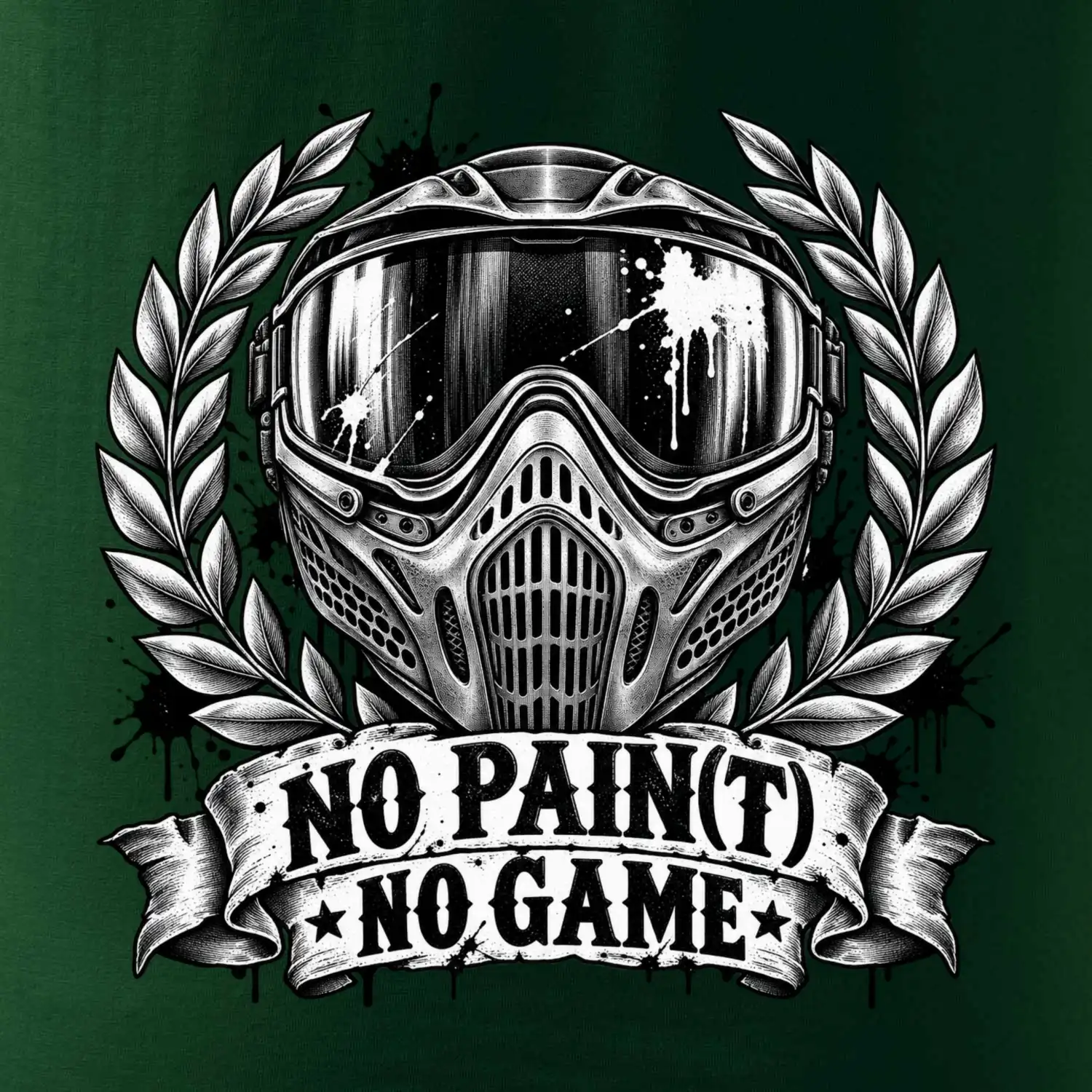 Motiv no paint no game s maskou