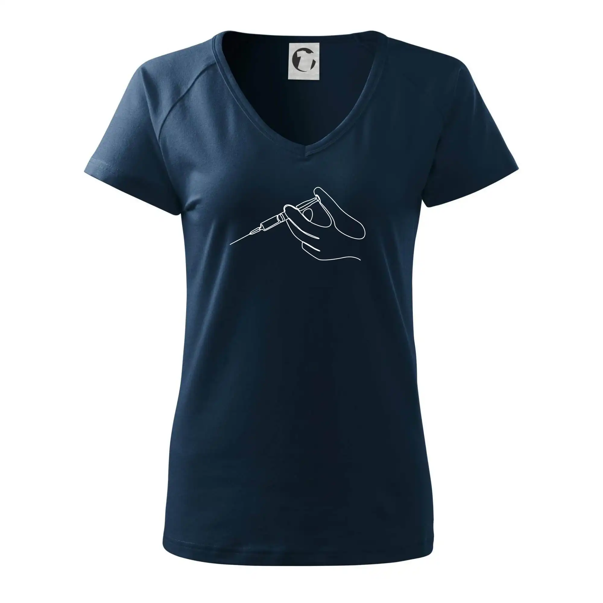 Ruka a injekce jedním tahem