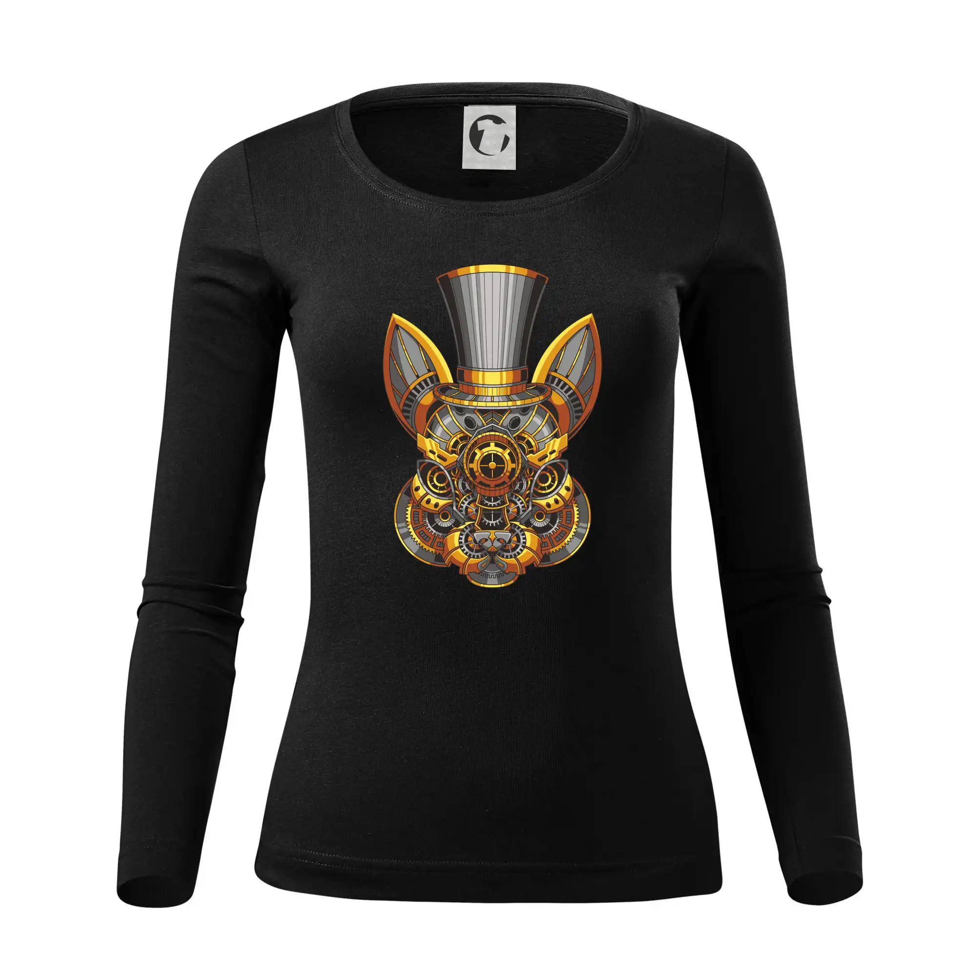 Tričká s potlačou steampunk - Steampunk králik - Dámske tričko FIT-T LS - zužené