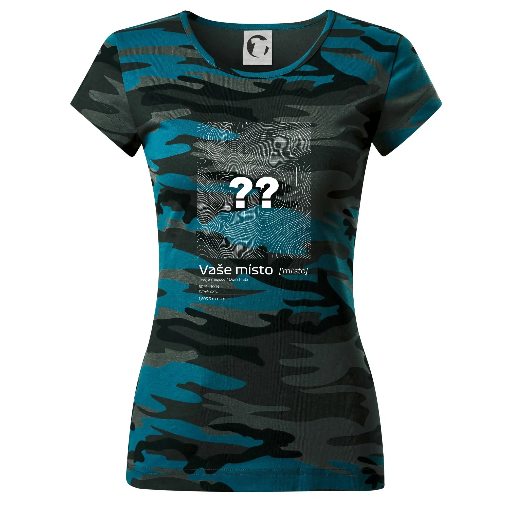 Vaše místo - vrstevnice v obdélníku