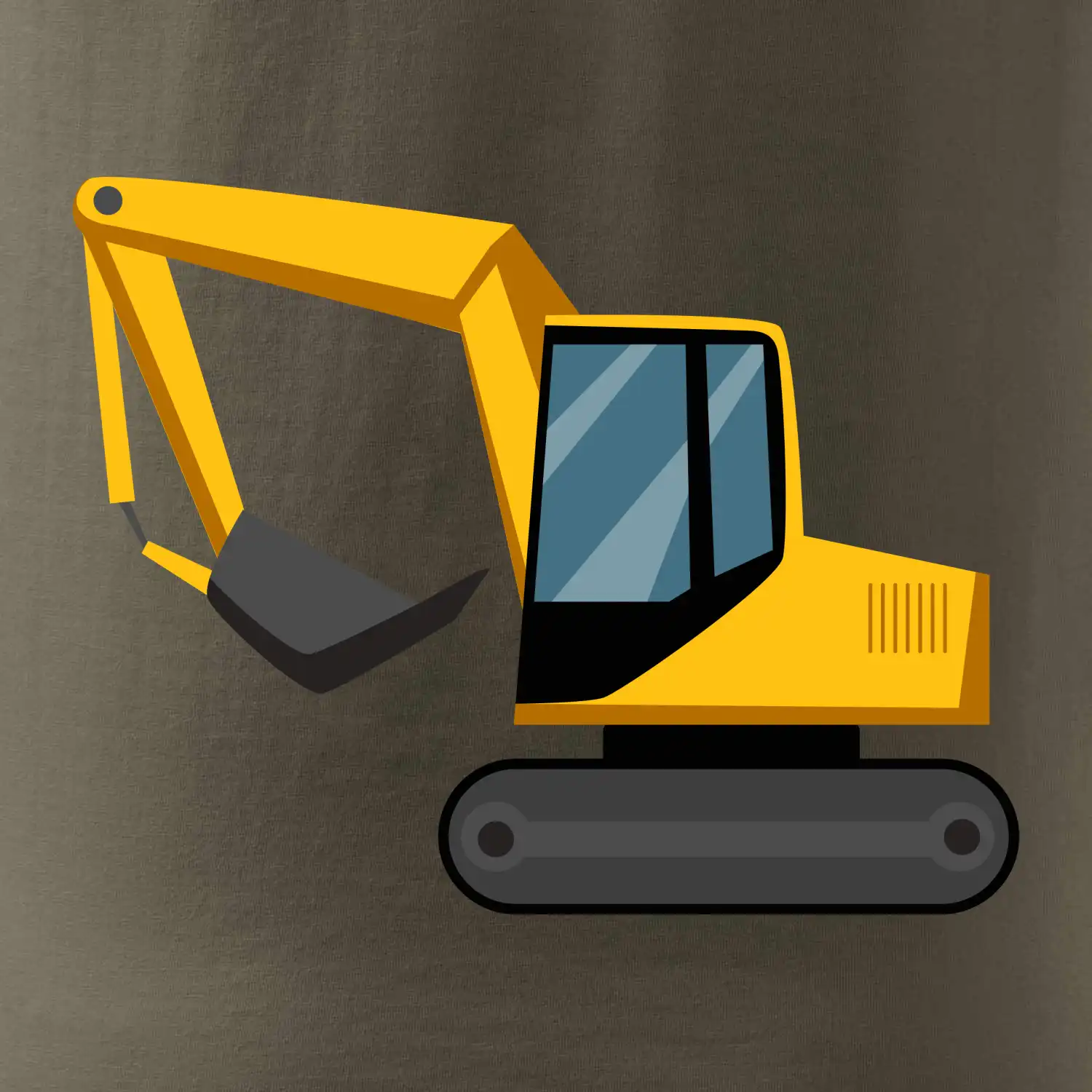 Bagr bez nápisu  z boku