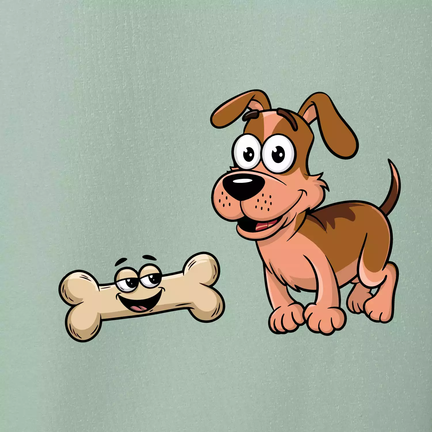 Parové triko - Pes a kost