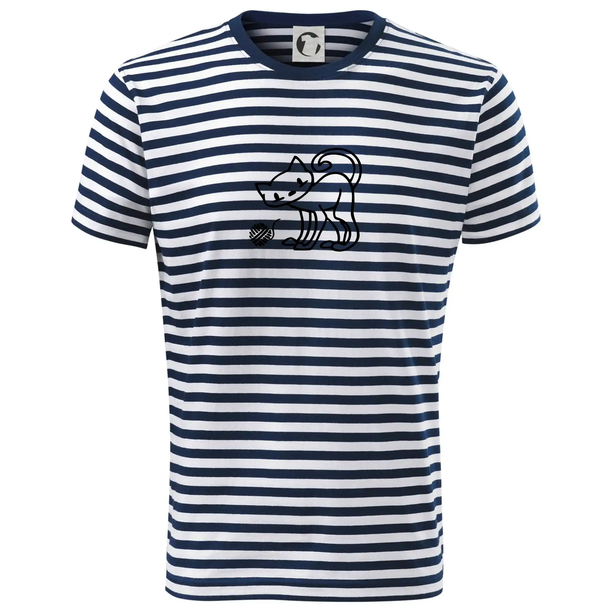 Vtipná tričká s mačkou - Mačka - Klbko - prsia - Tričko na vodu