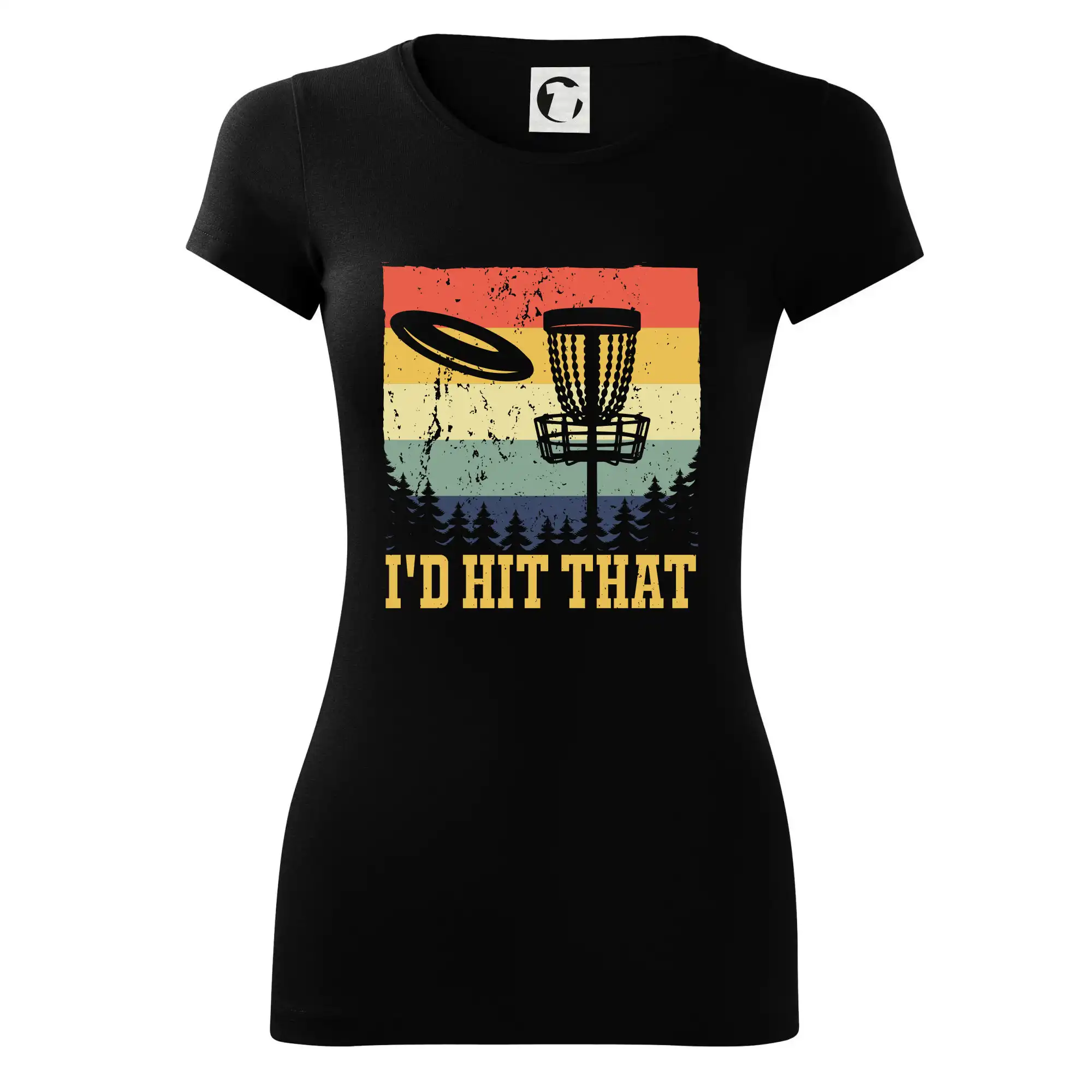 Disc golf player retro vintage