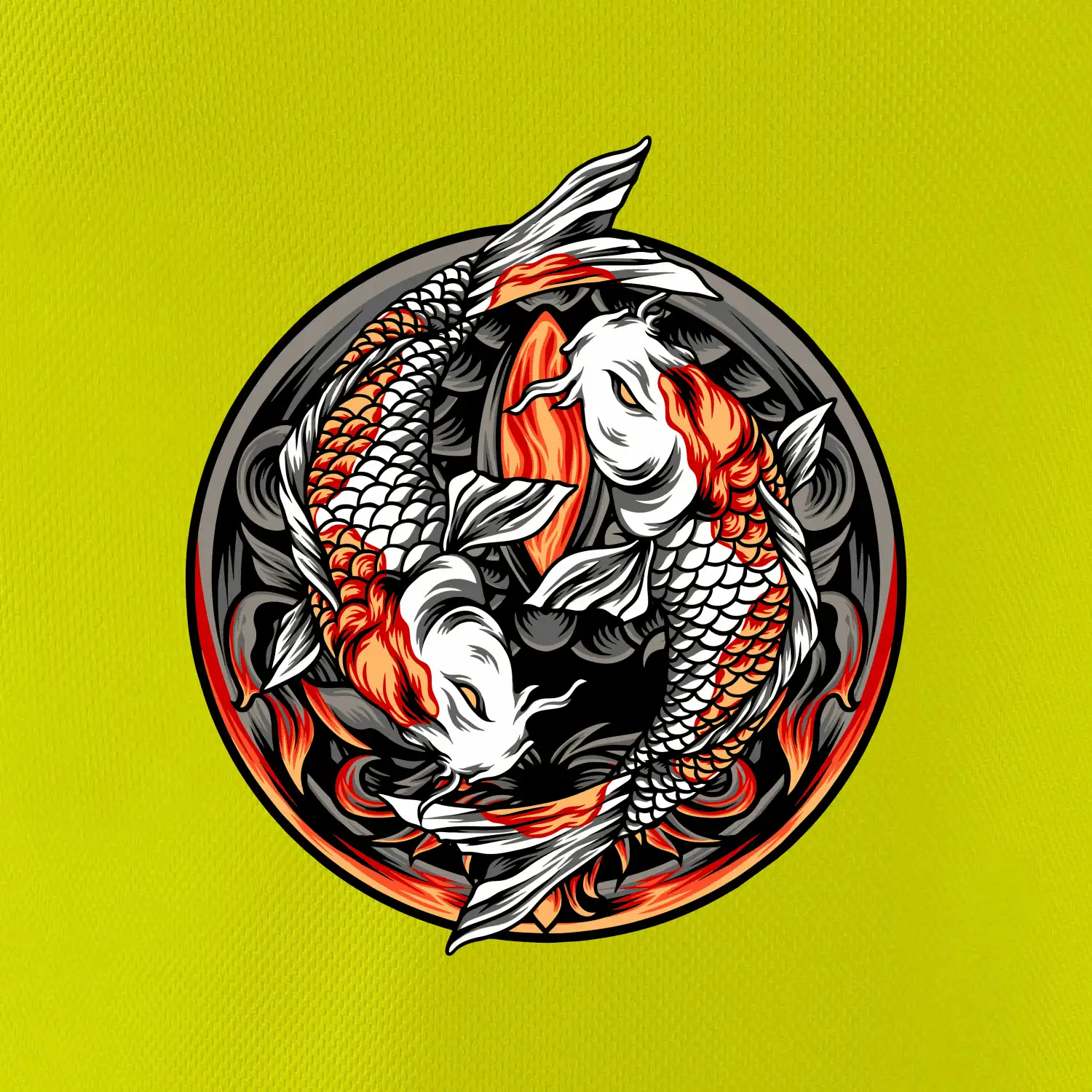 Yin & Yang Koi kapr - oranžový
