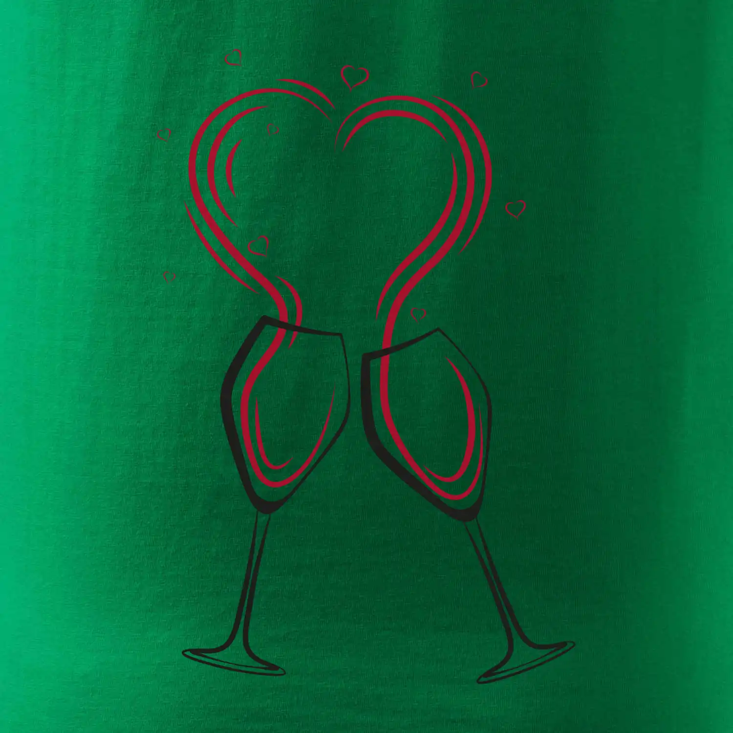 Víno je láska - srdíčka