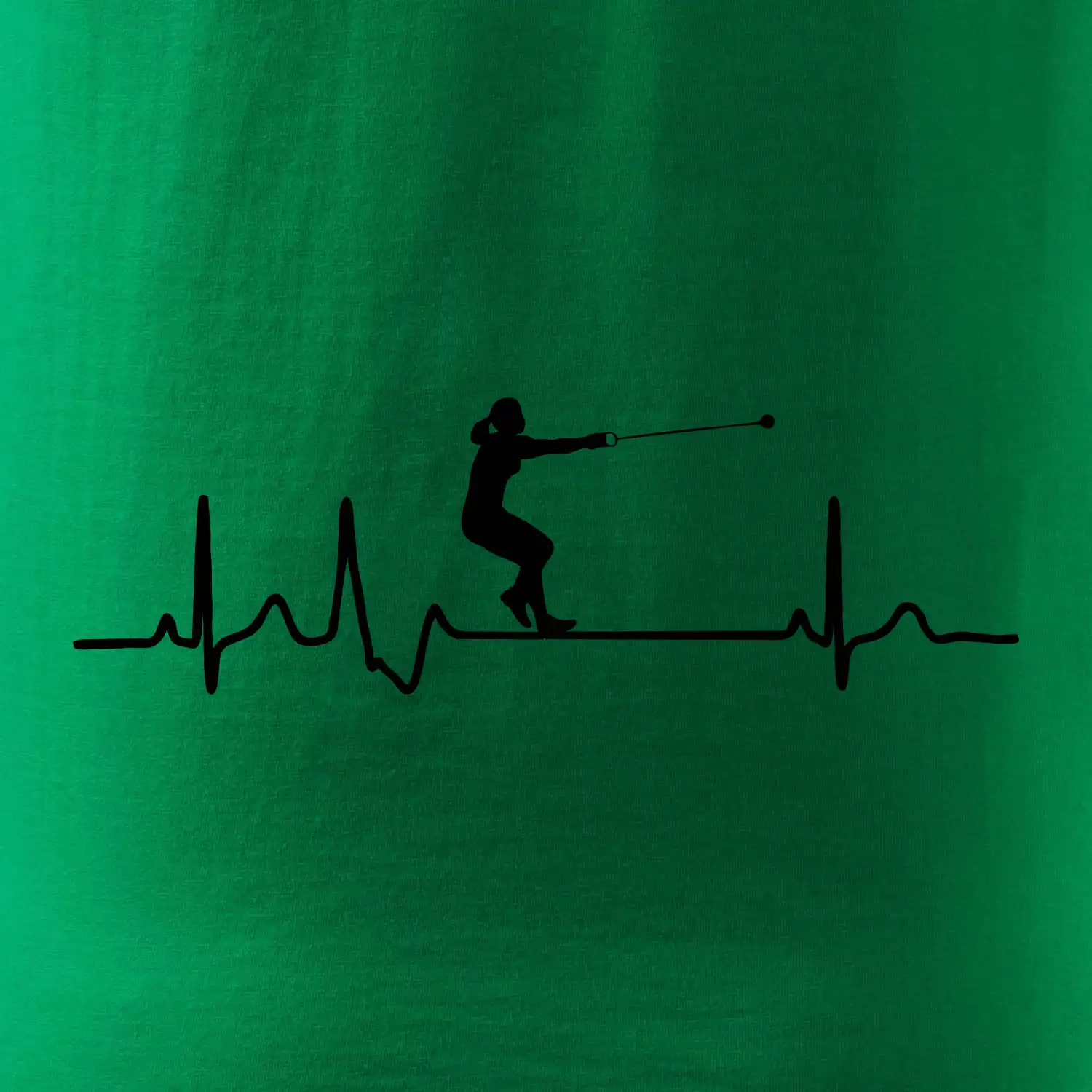 EKG hod kladivem žena
