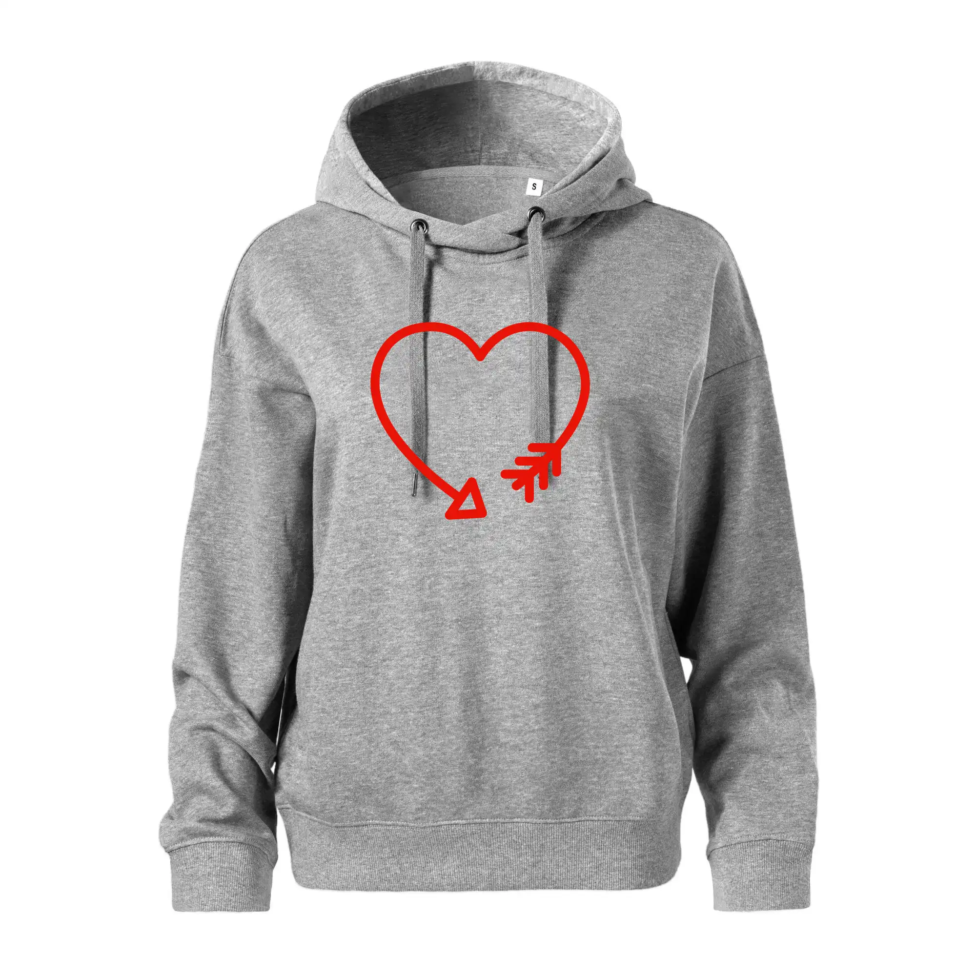 Tričká pre zamilovaných - Srdce šíp - Oversized mikina dámská Moon - kratšia + širšia