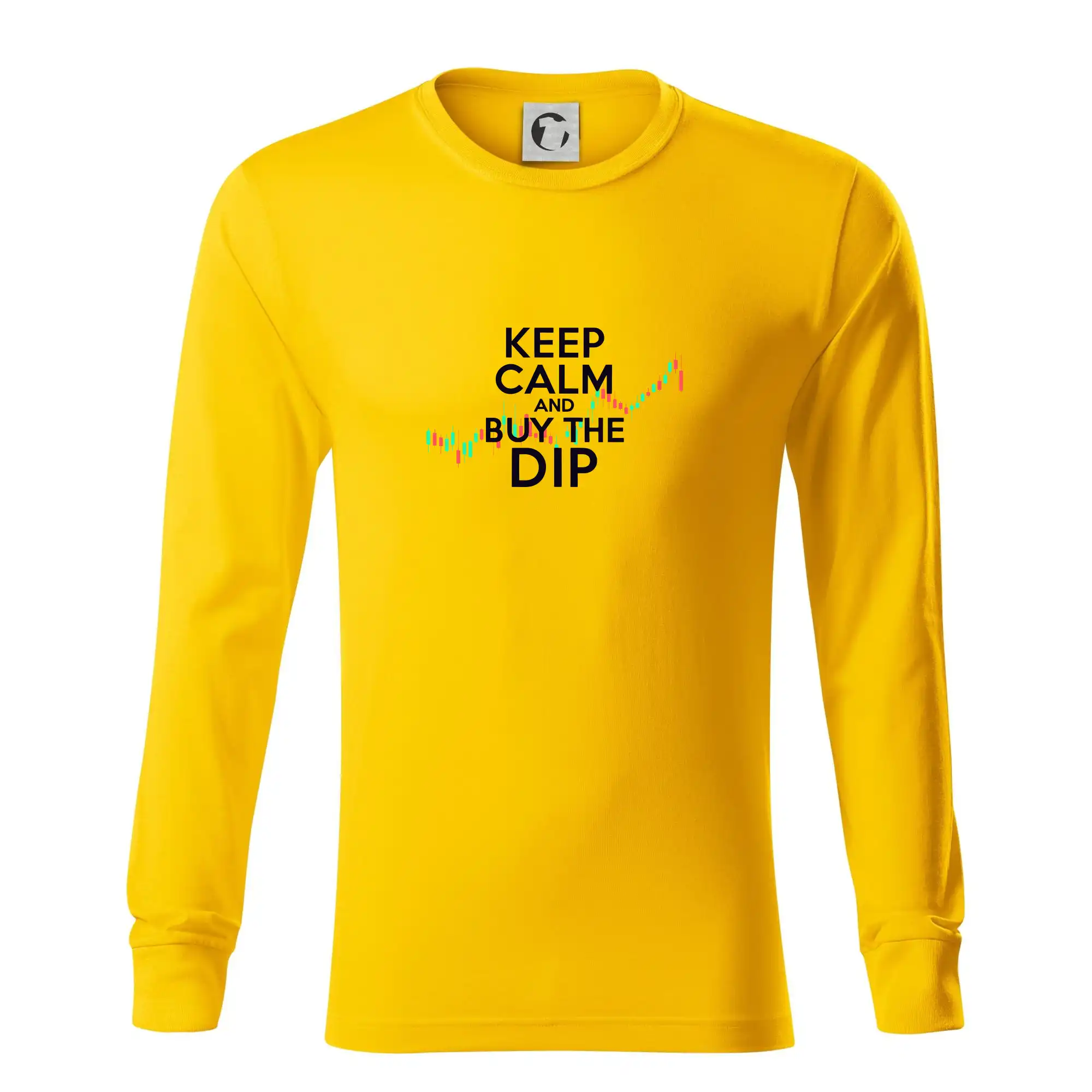 Zelenočervený graf Keep Calm and Buy the Dip - Tričko s dlhým rukávom LS R05