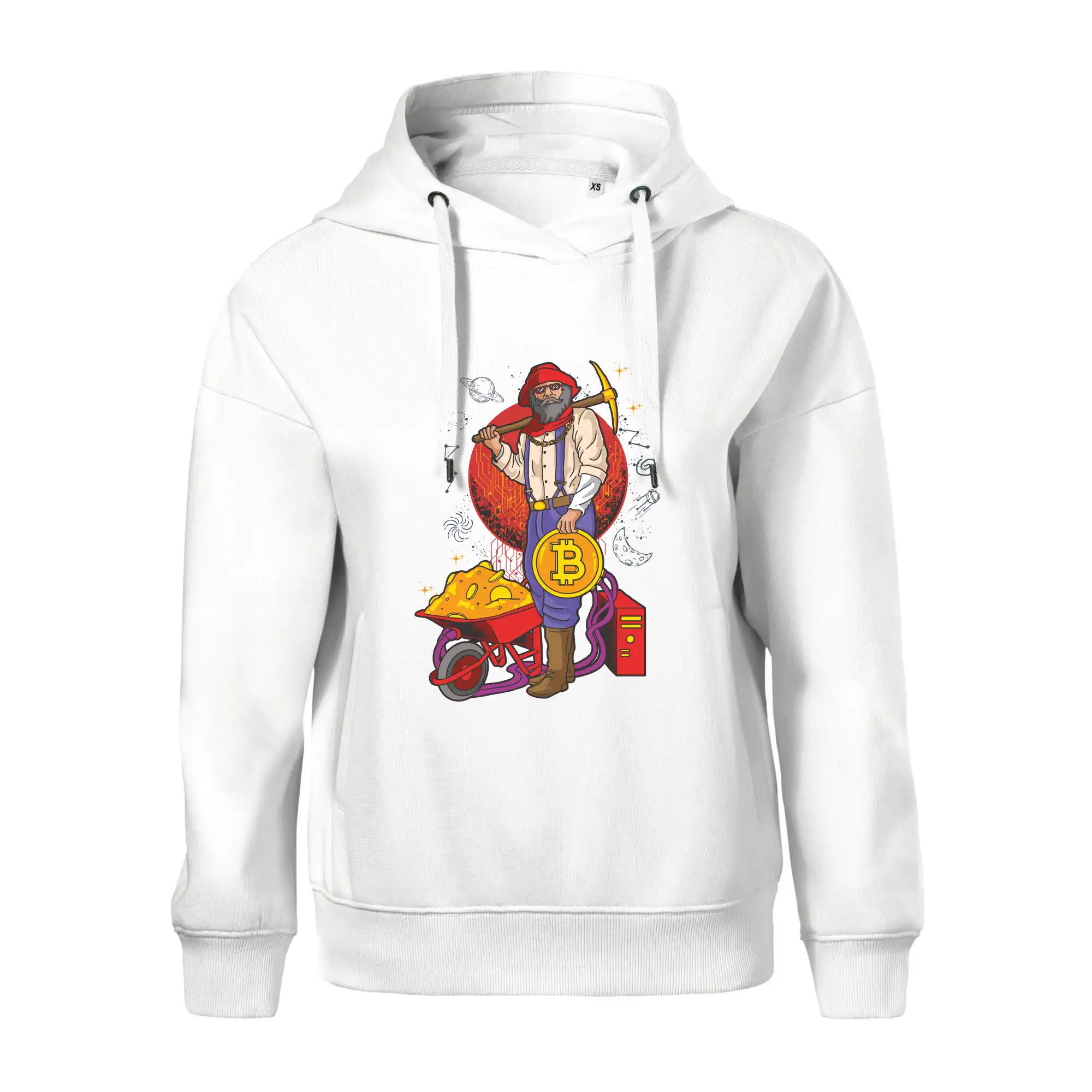 Horník těží bitcoiny