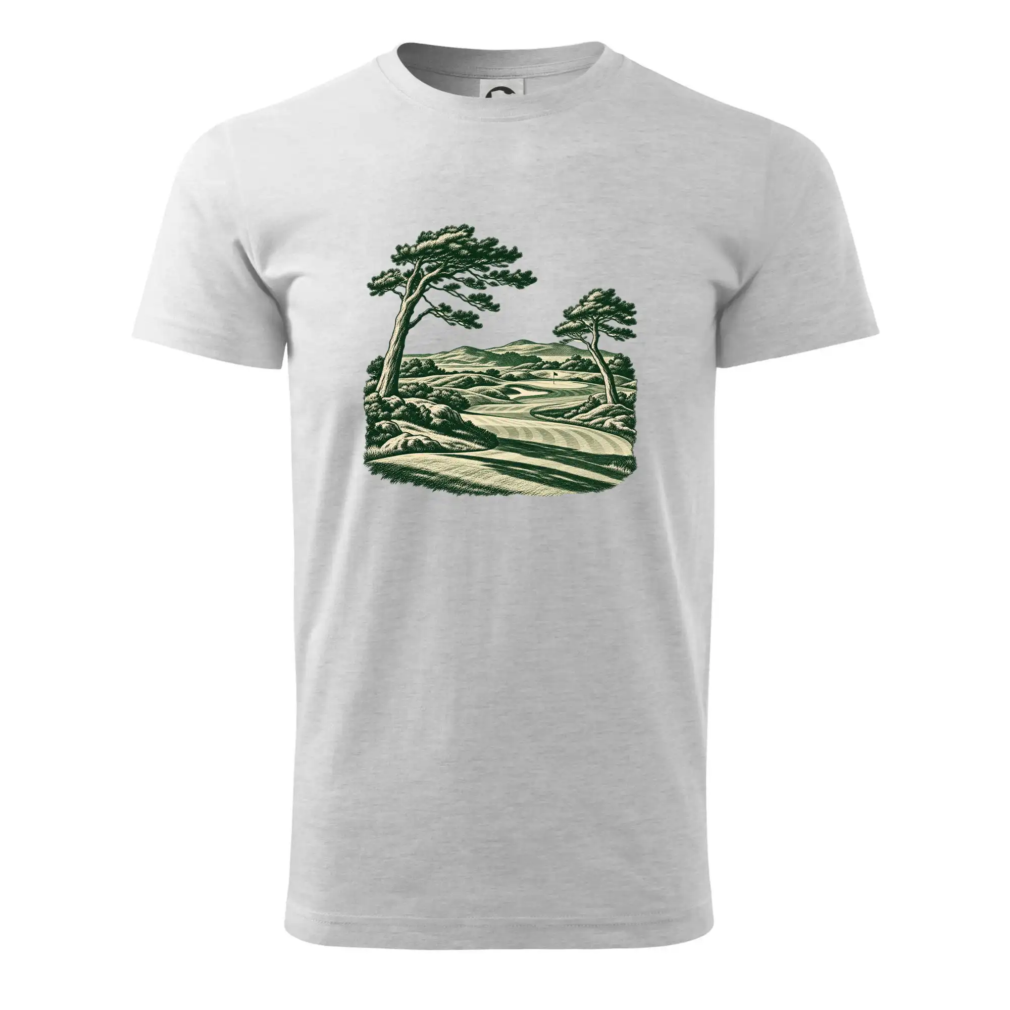 Golfové hřiště v retro rytině