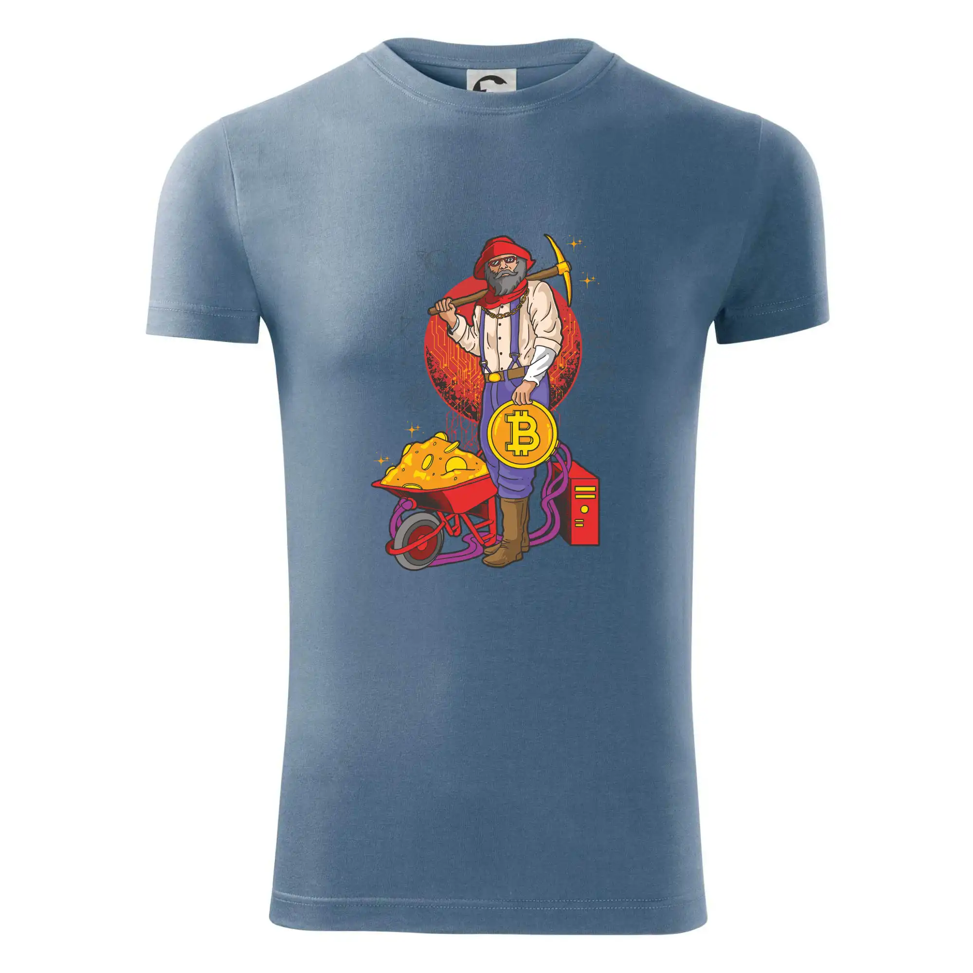 Horník těží bitcoiny