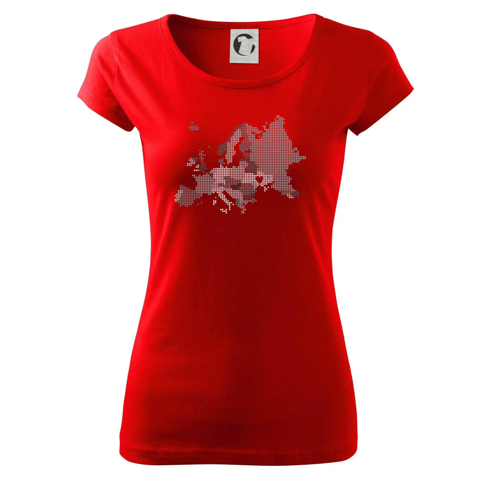 Mapa Evropy - srdce v Ukrajině