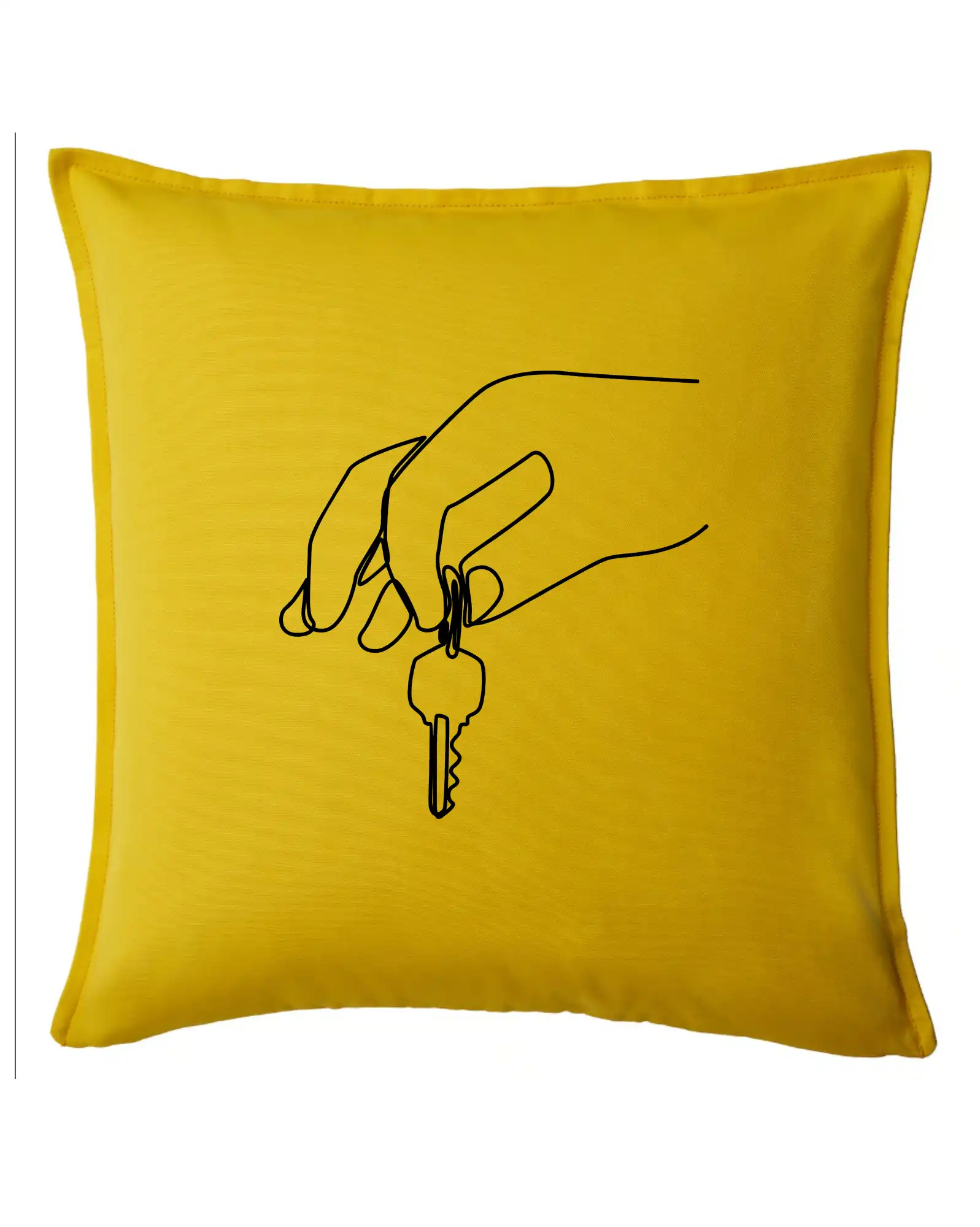 Klíče a ruka jedním tahem