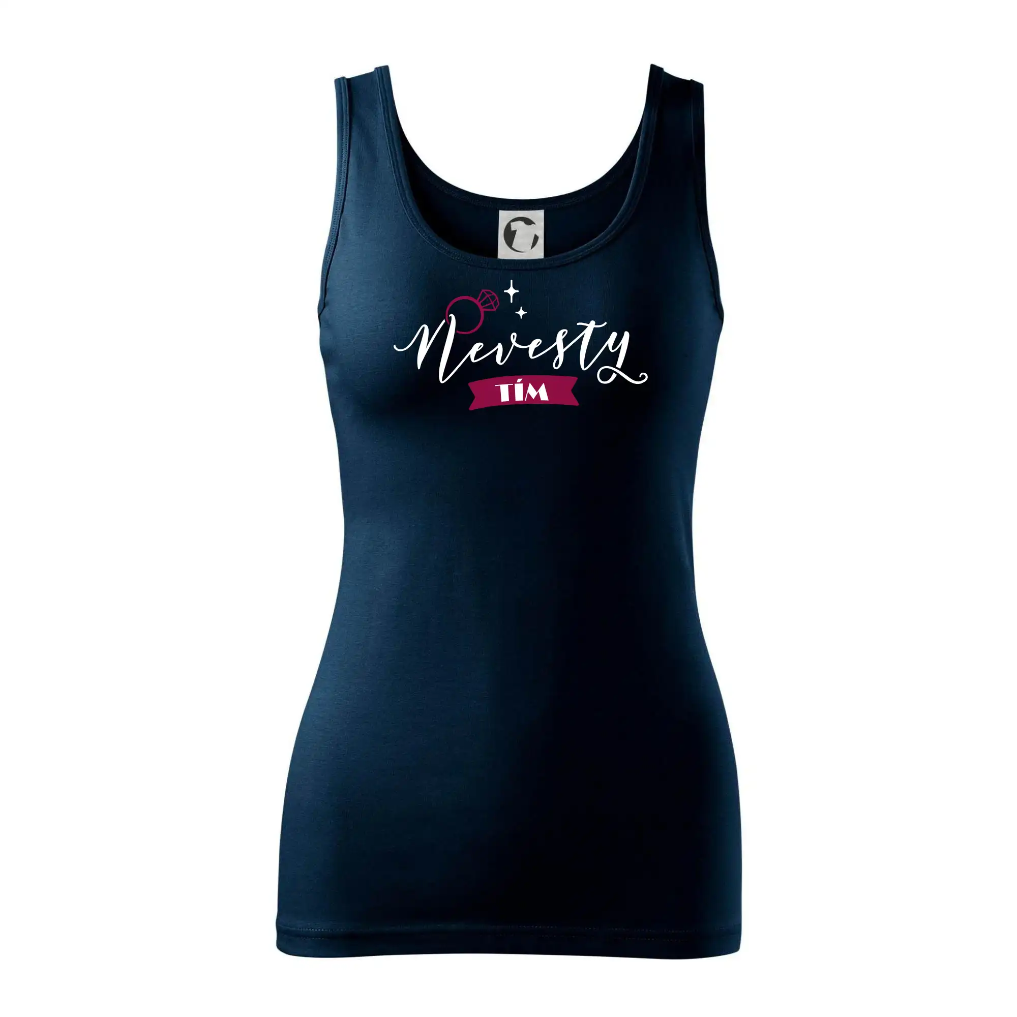 Tričká na rozlúčku so slobodou - Nevesty tím prsteň - Dámske tielko